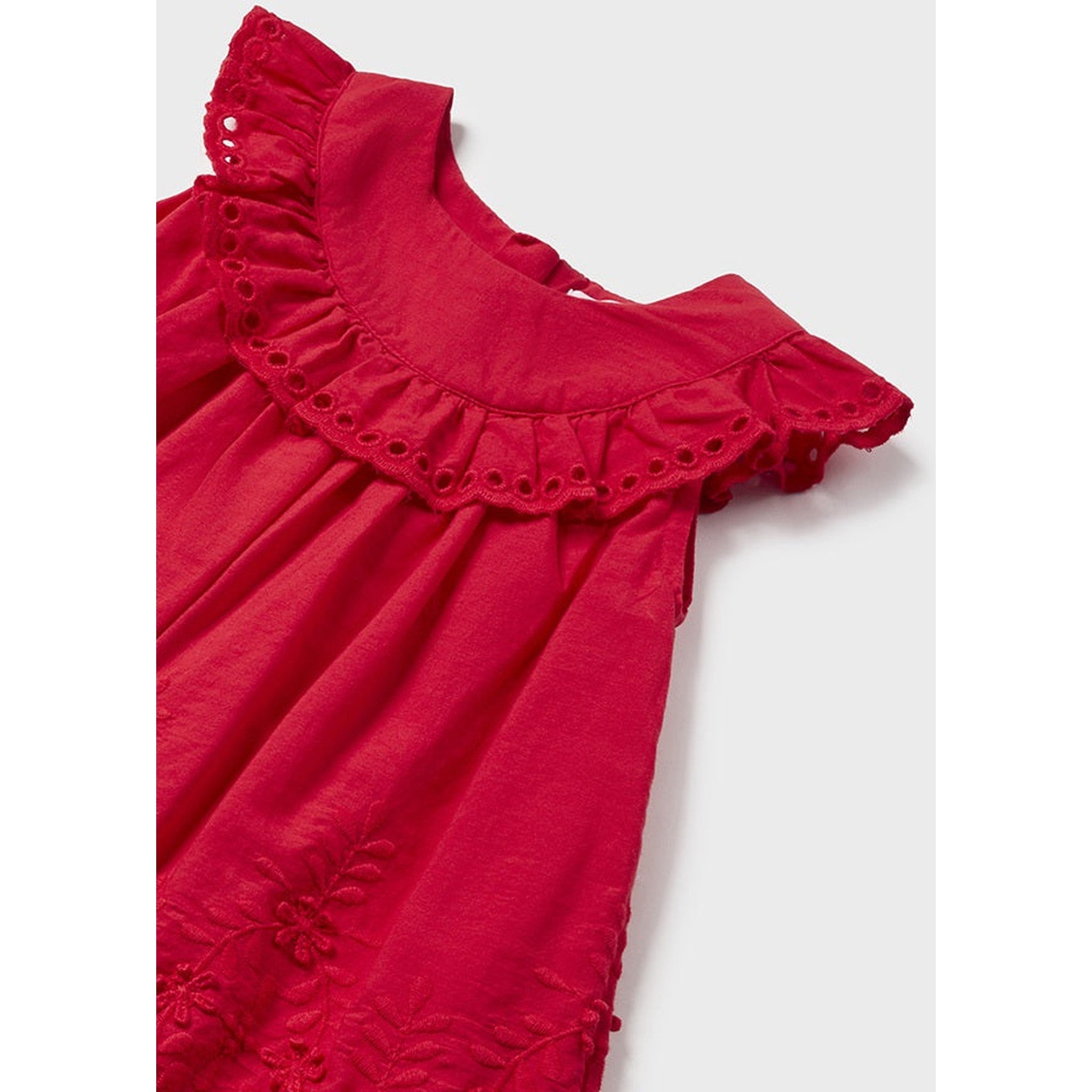 Embroidered Red Dress