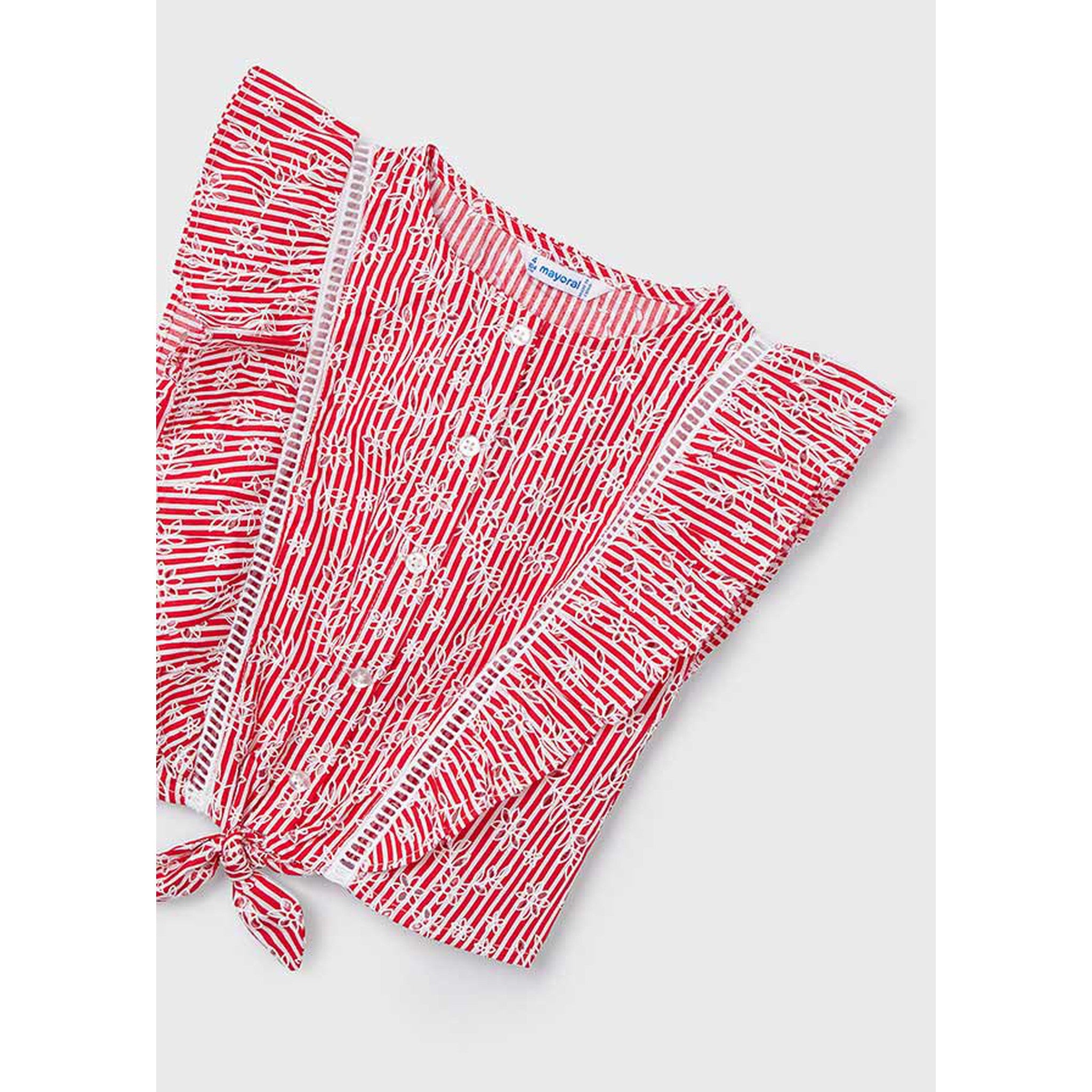 Red Stripes Trouser Set