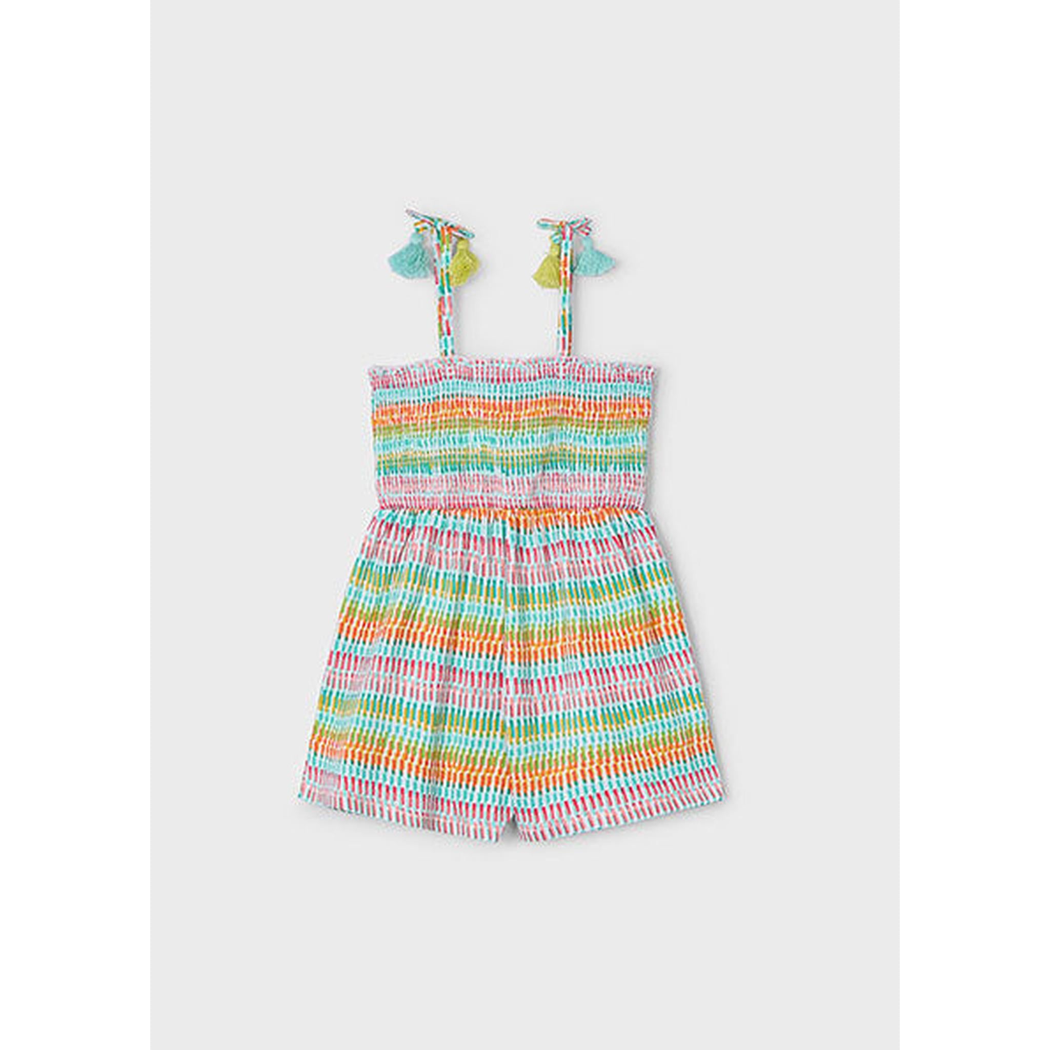 Aqua Tassel Romper