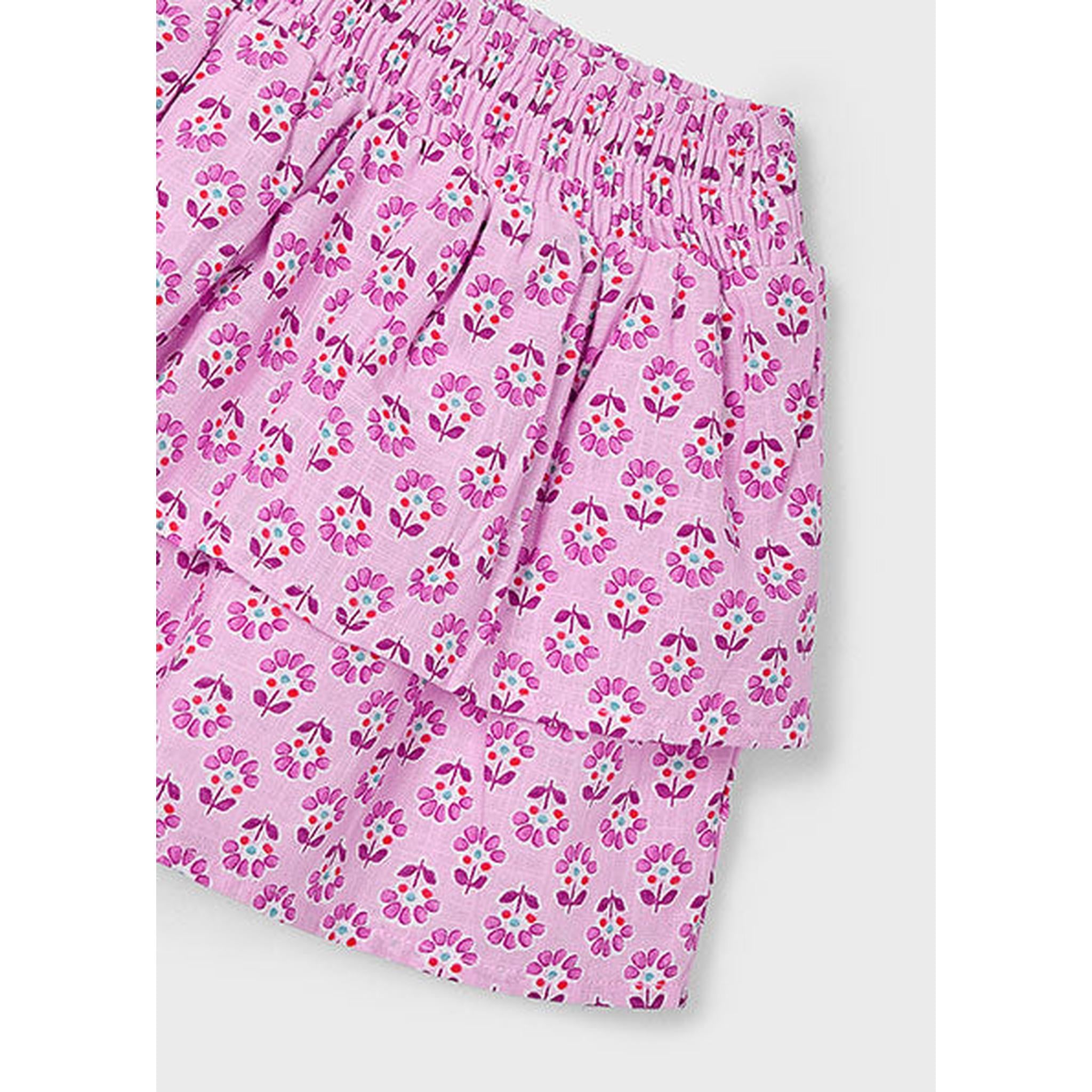 Girl Ruffle Printed Skirt Set