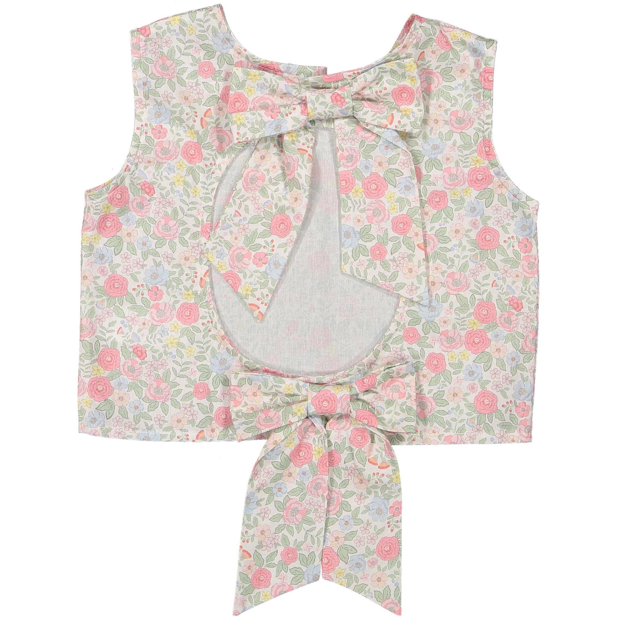 Maryland  Pink Floral Bow Top