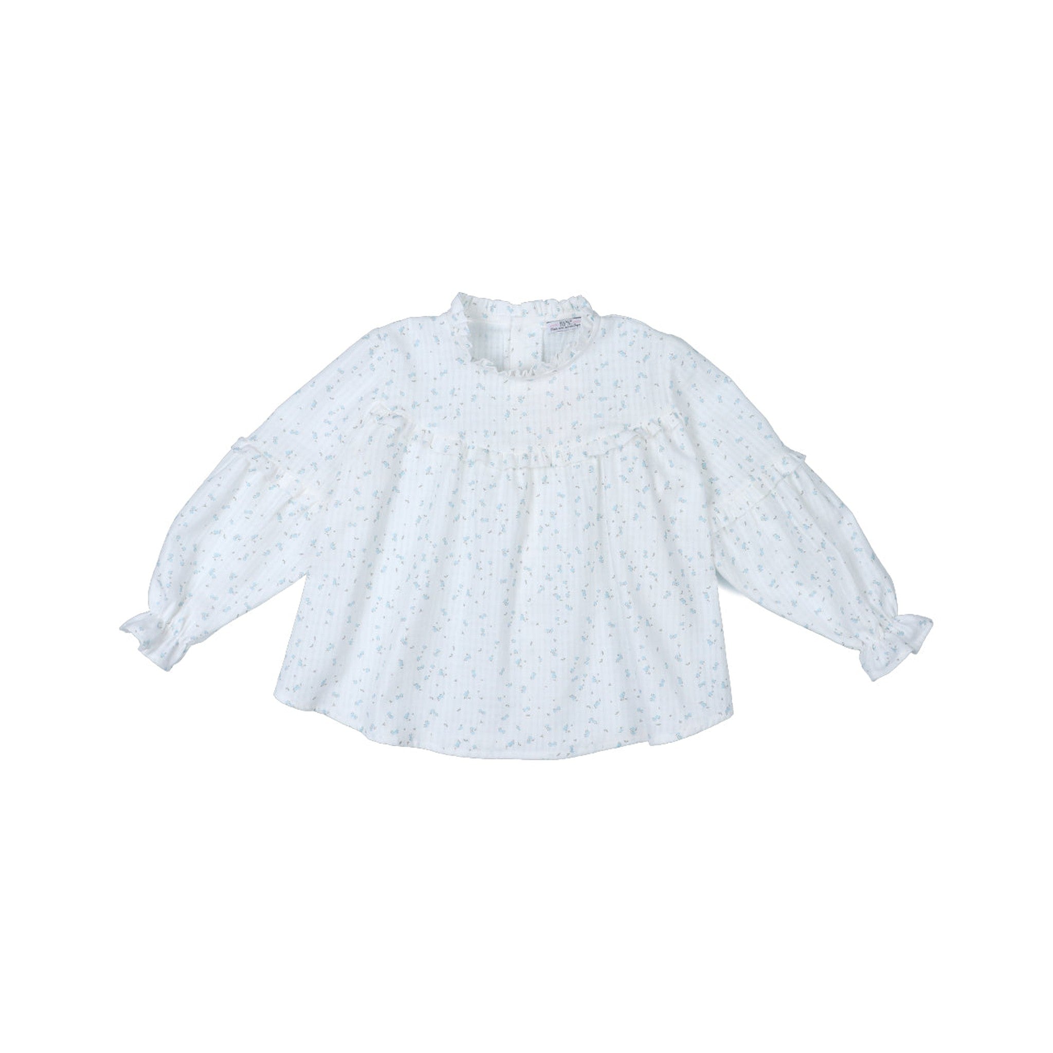 Mini Flor Azul Blouse