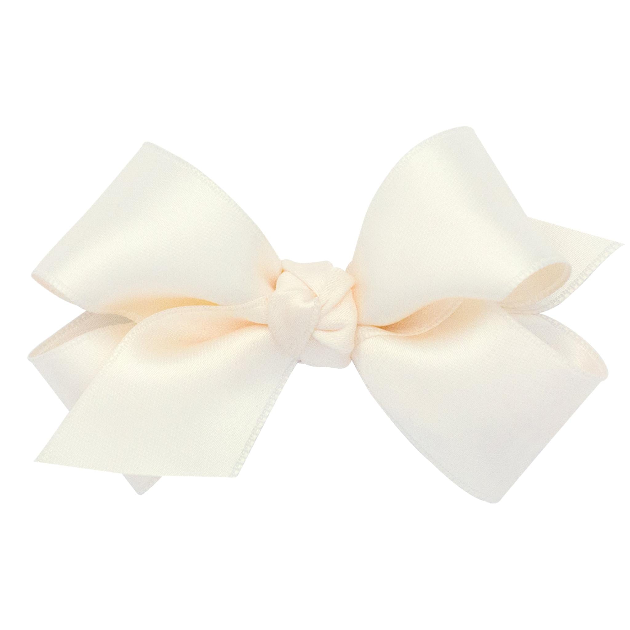 Mini French Satin Girls Hair Bow (Knot Wrap)