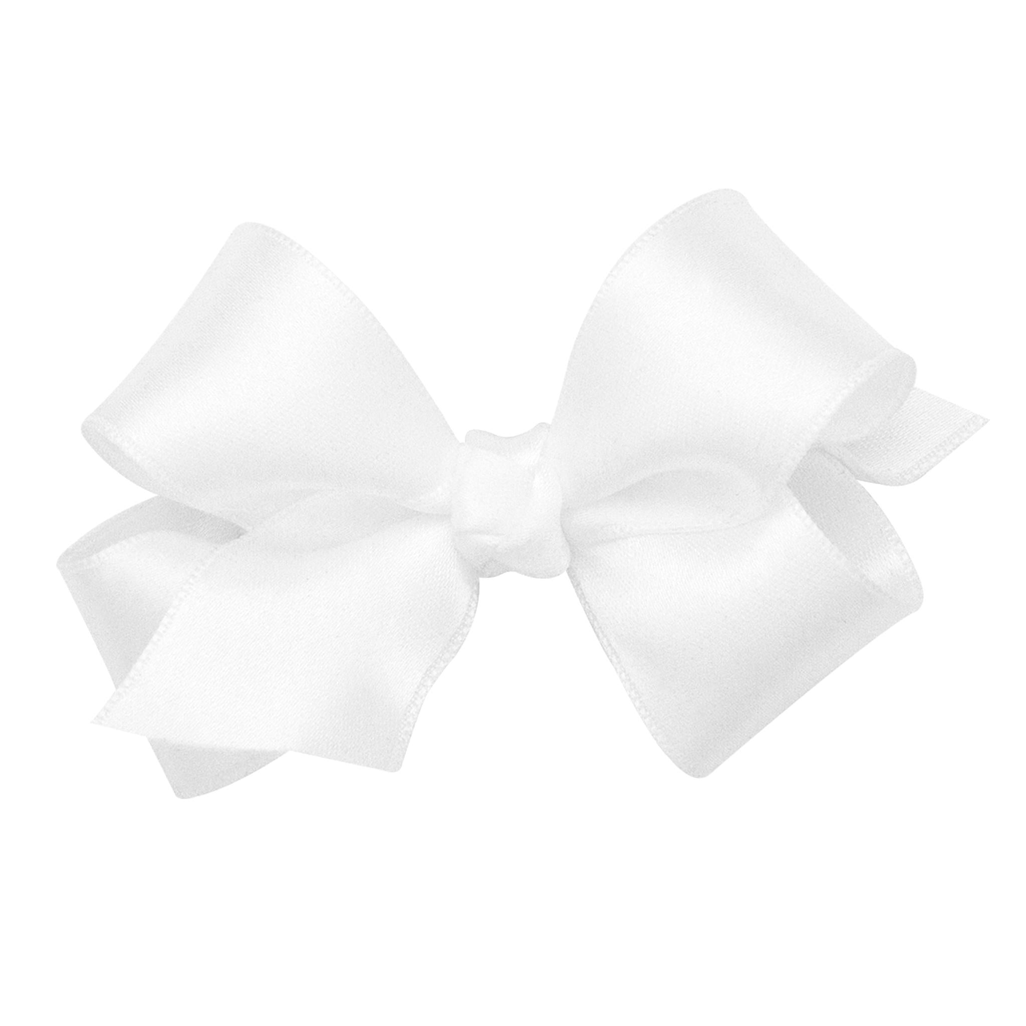 Mini French Satin Girls Hair Bow (Knot Wrap)