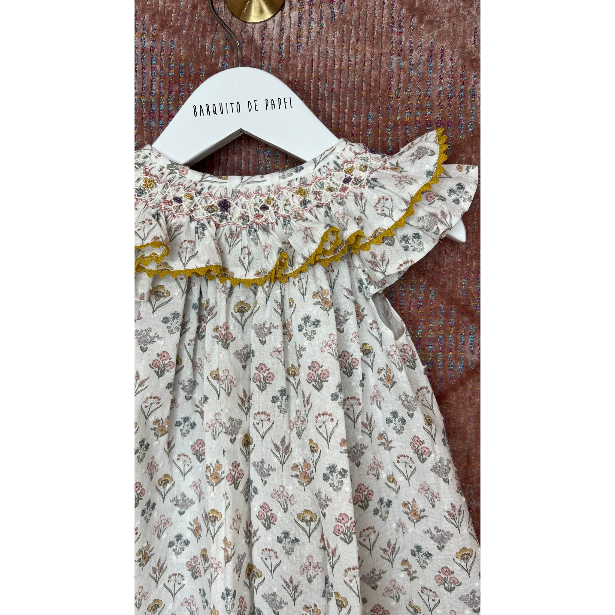 Plumeti Tostado Smocked Dress