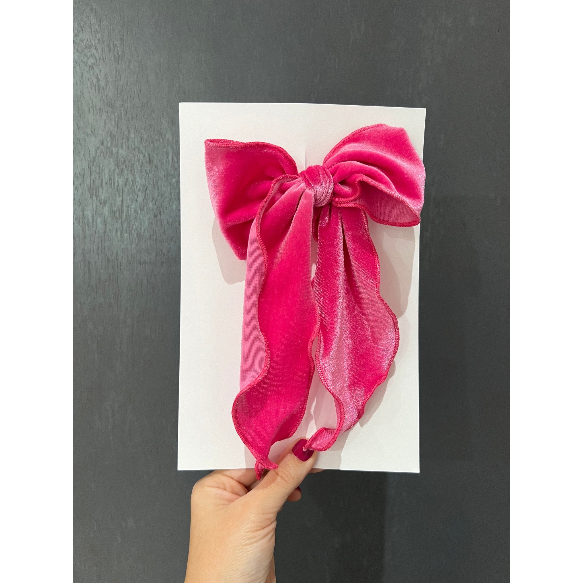 Valentines Velvet Fay Large Bow - Several Colors