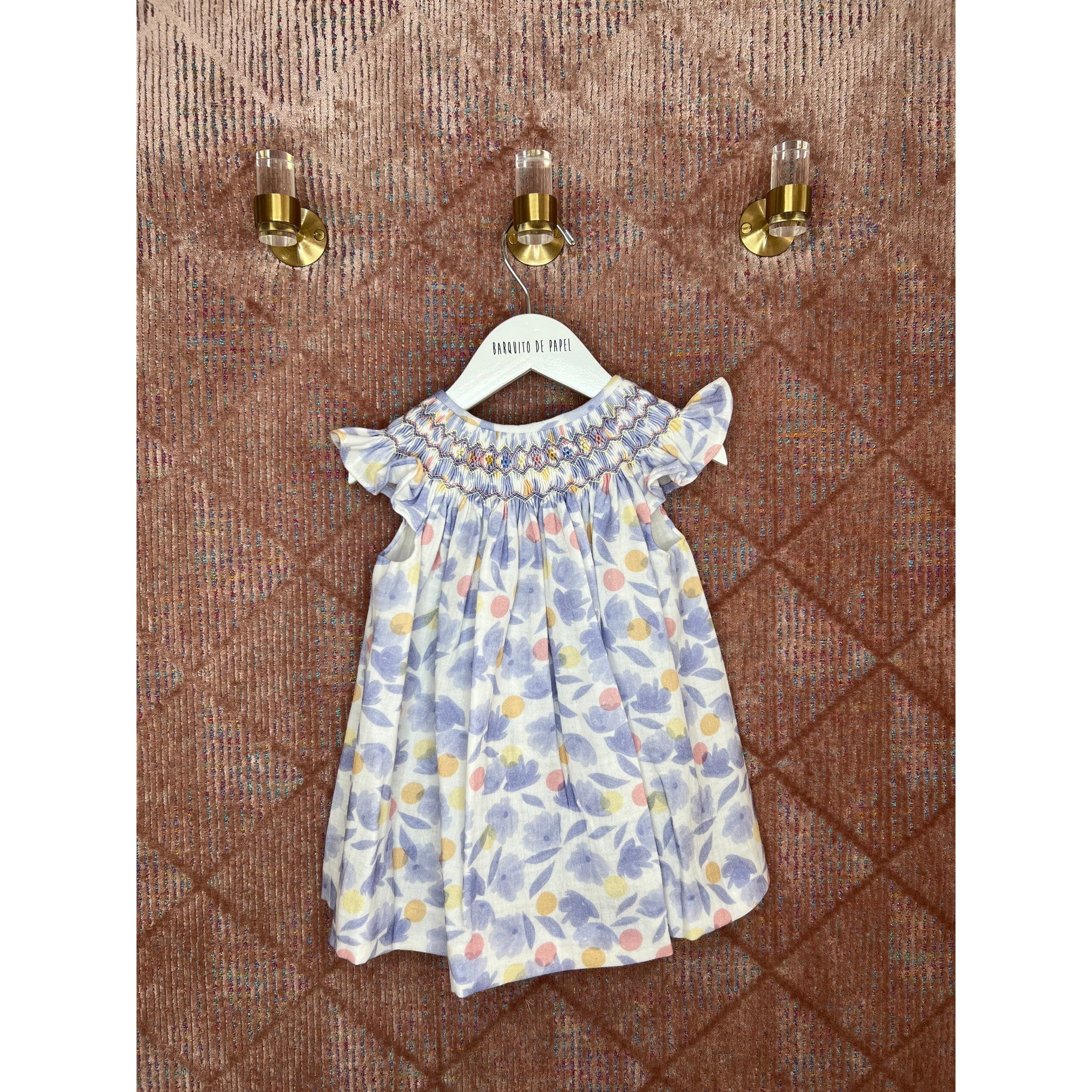 Bambula Azul Hand Smocked Dress