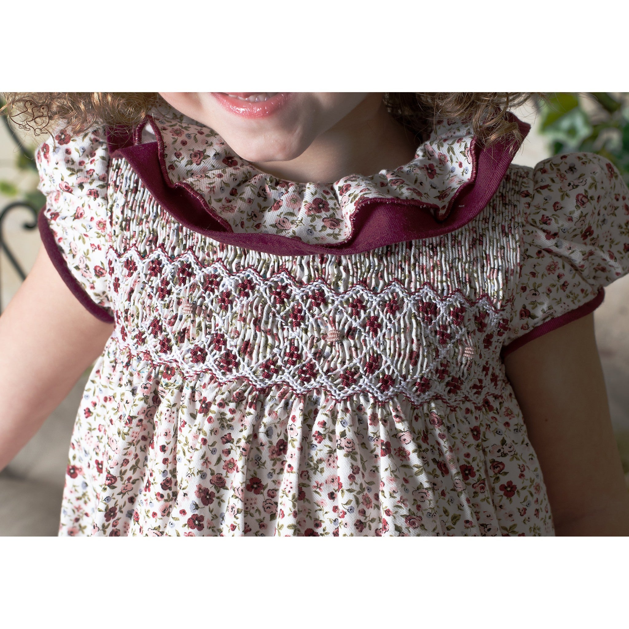 Pomegranate Smocked Dress