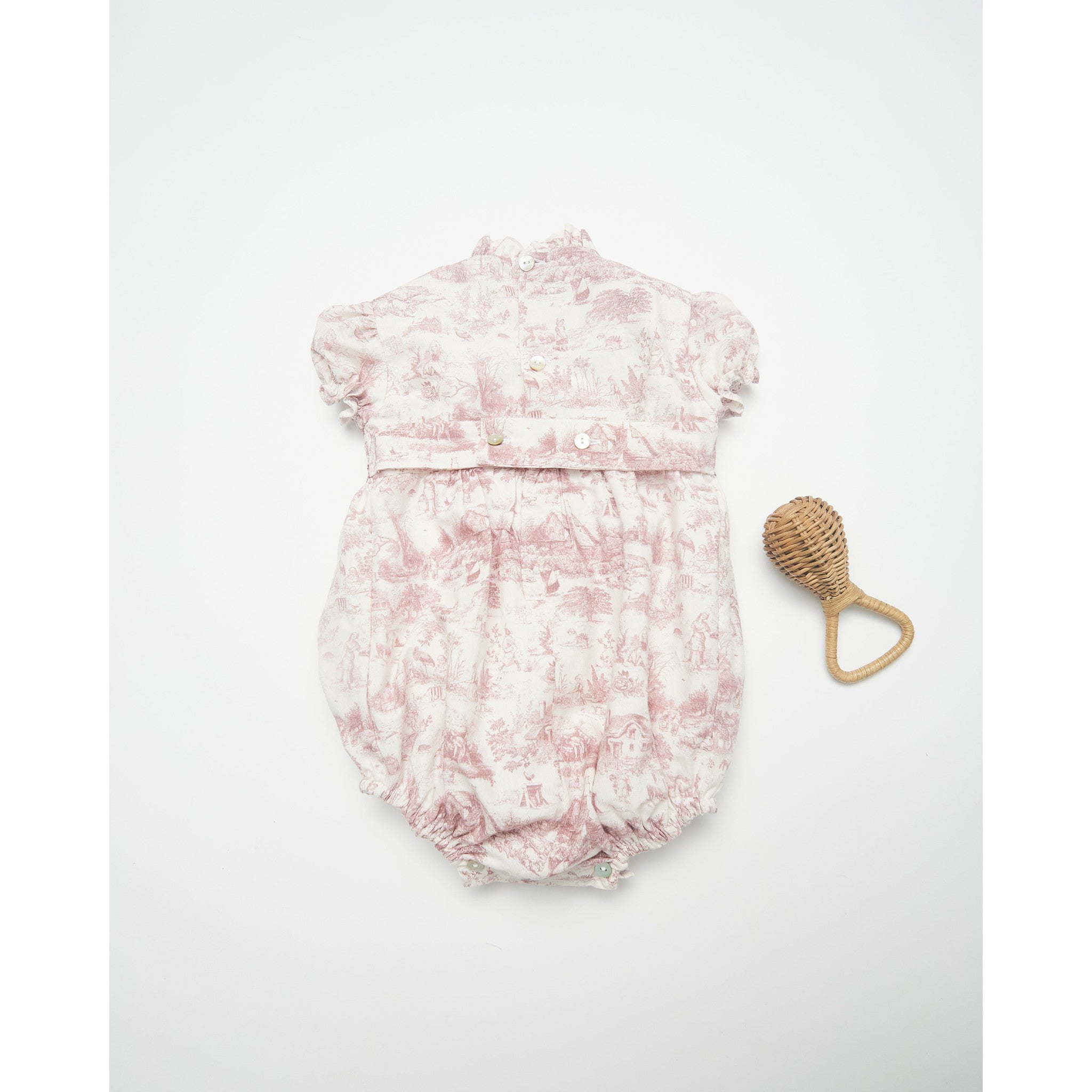 Pink Toile Romper