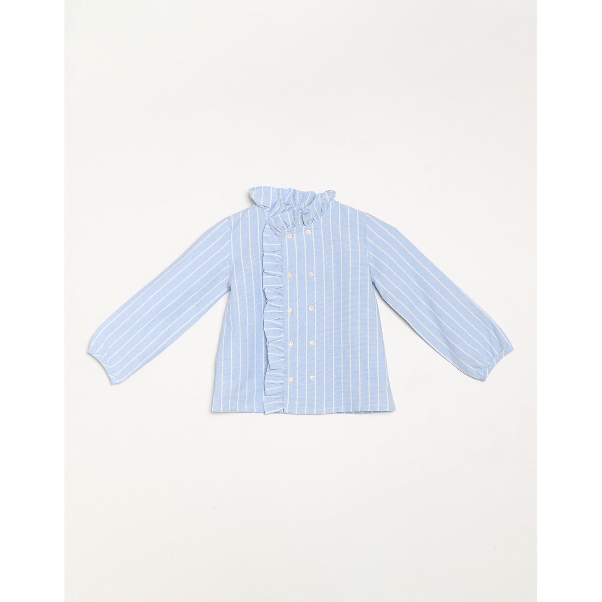 Raya Azul Ruffle Shirt Set