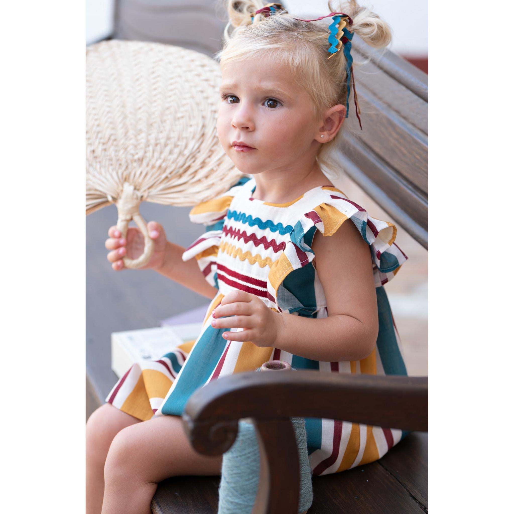 Vestido Raya Tricolor Bebe