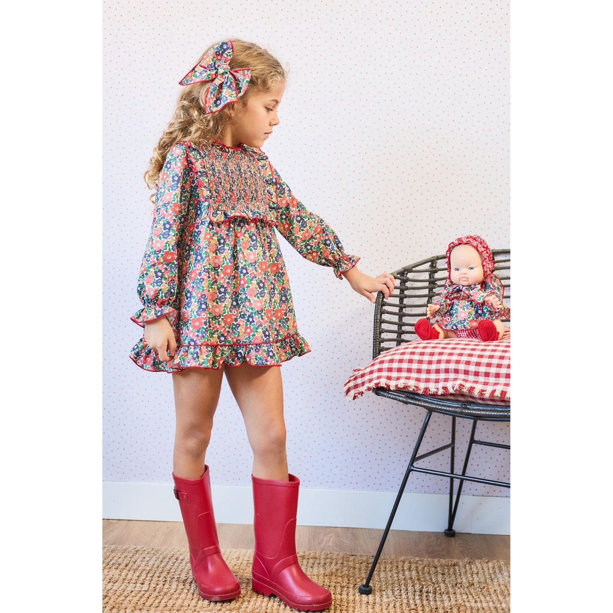 Vestido Cuello Flores