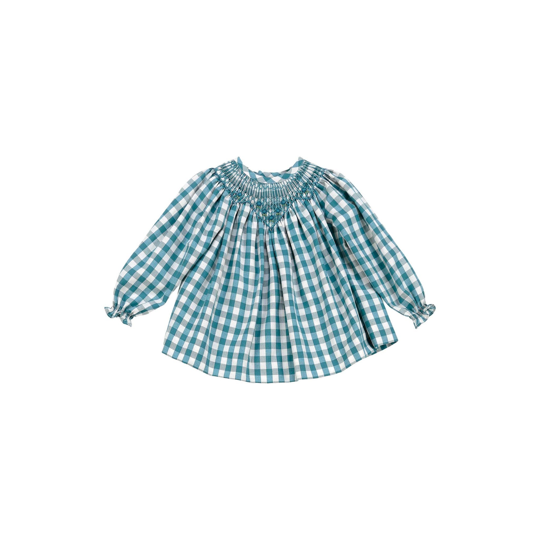 Teal Hand Smocked Dress