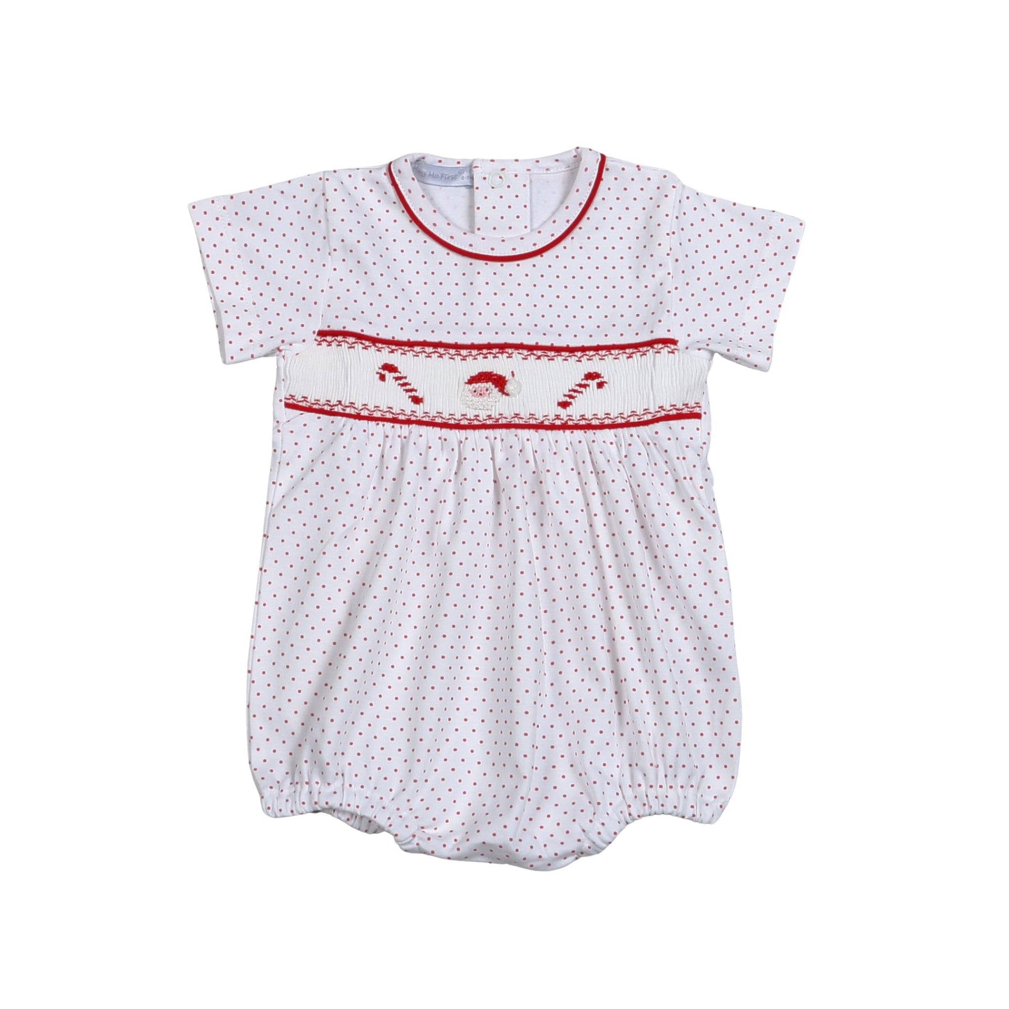 Candy Canes Hand smocked Pima bubble