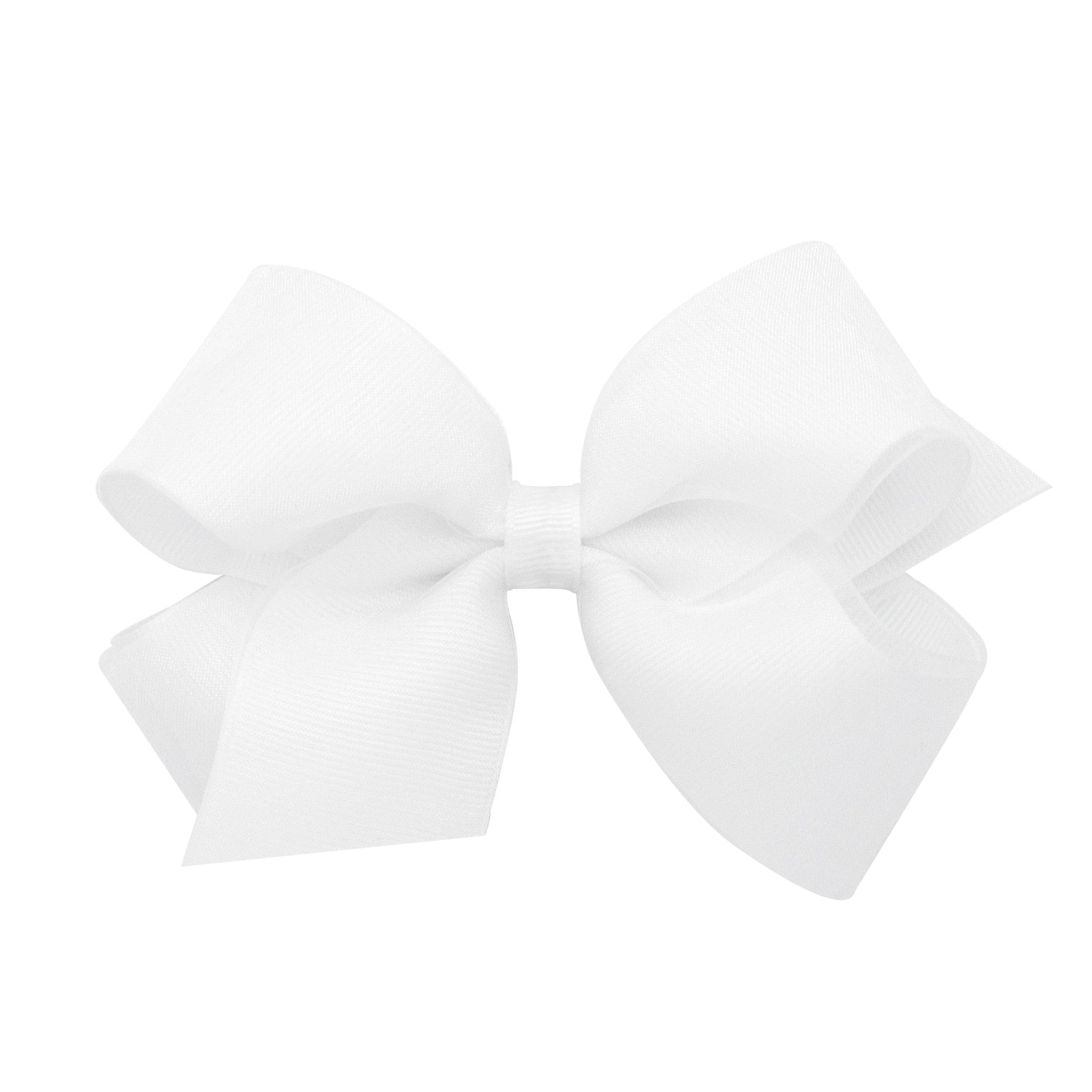 Medium Organza Overlay Girls Hair Bow