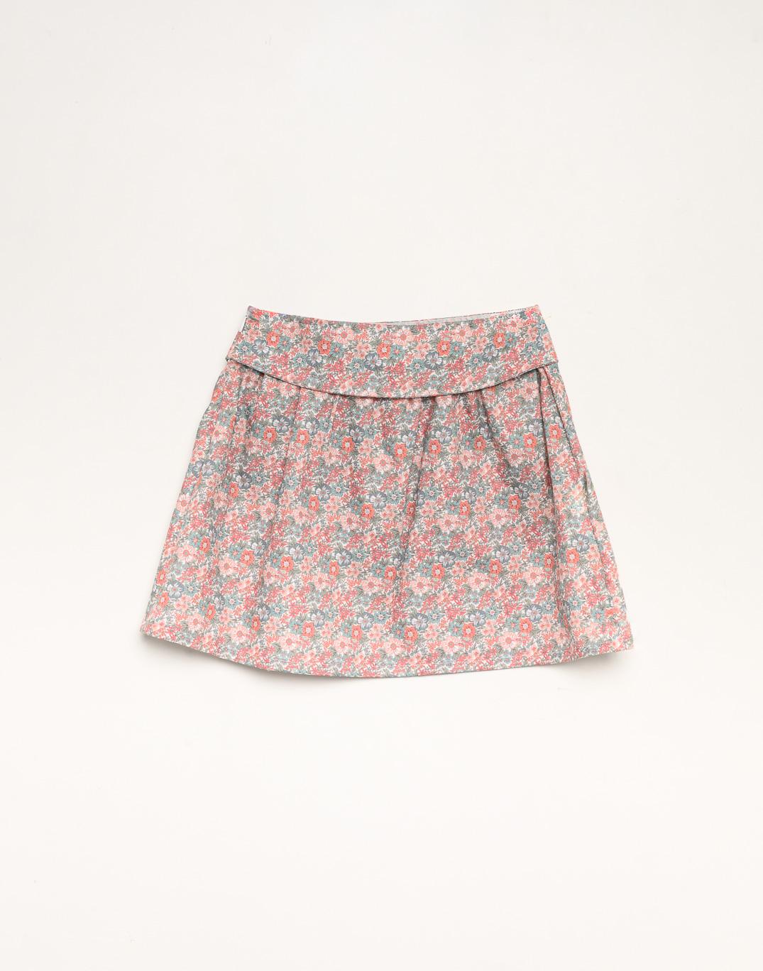 Conjunto Falda Flores Rosa