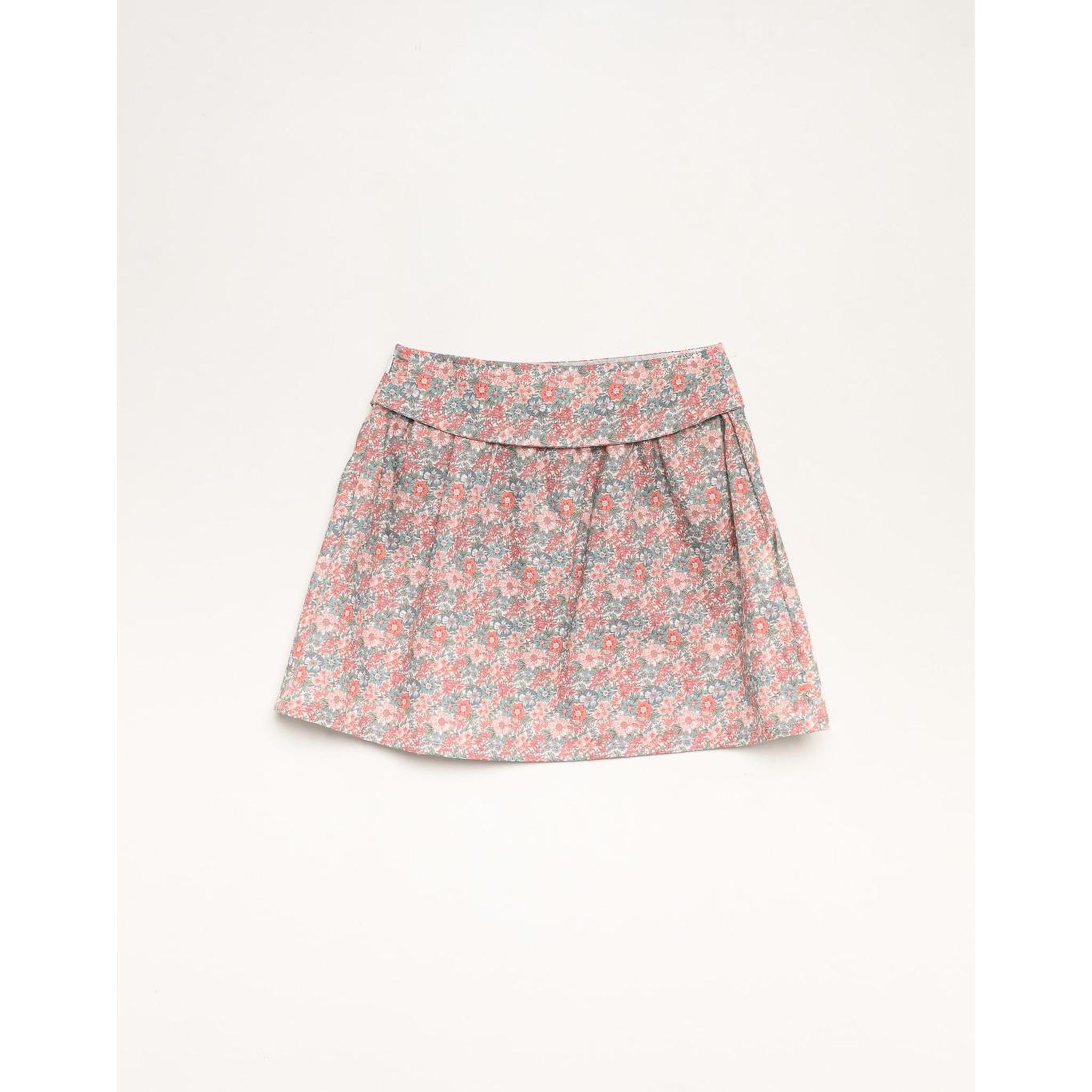 Conjunto Falda Flores Rosa