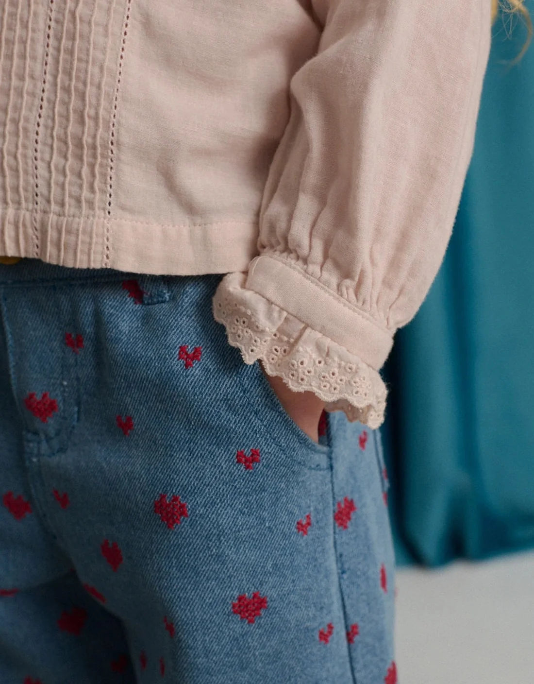 VERENA TIERED RUFFLED SHORTS WITH LACE TRIM SET