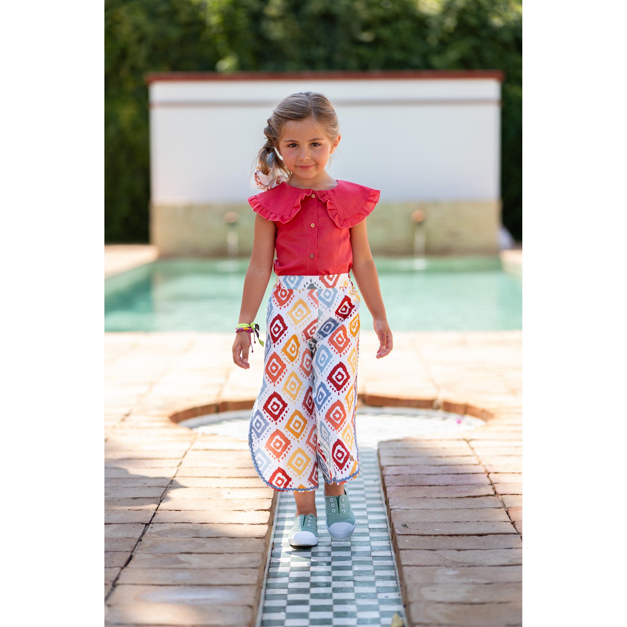 Set Etnico Pantalon Tulip - Blue Top