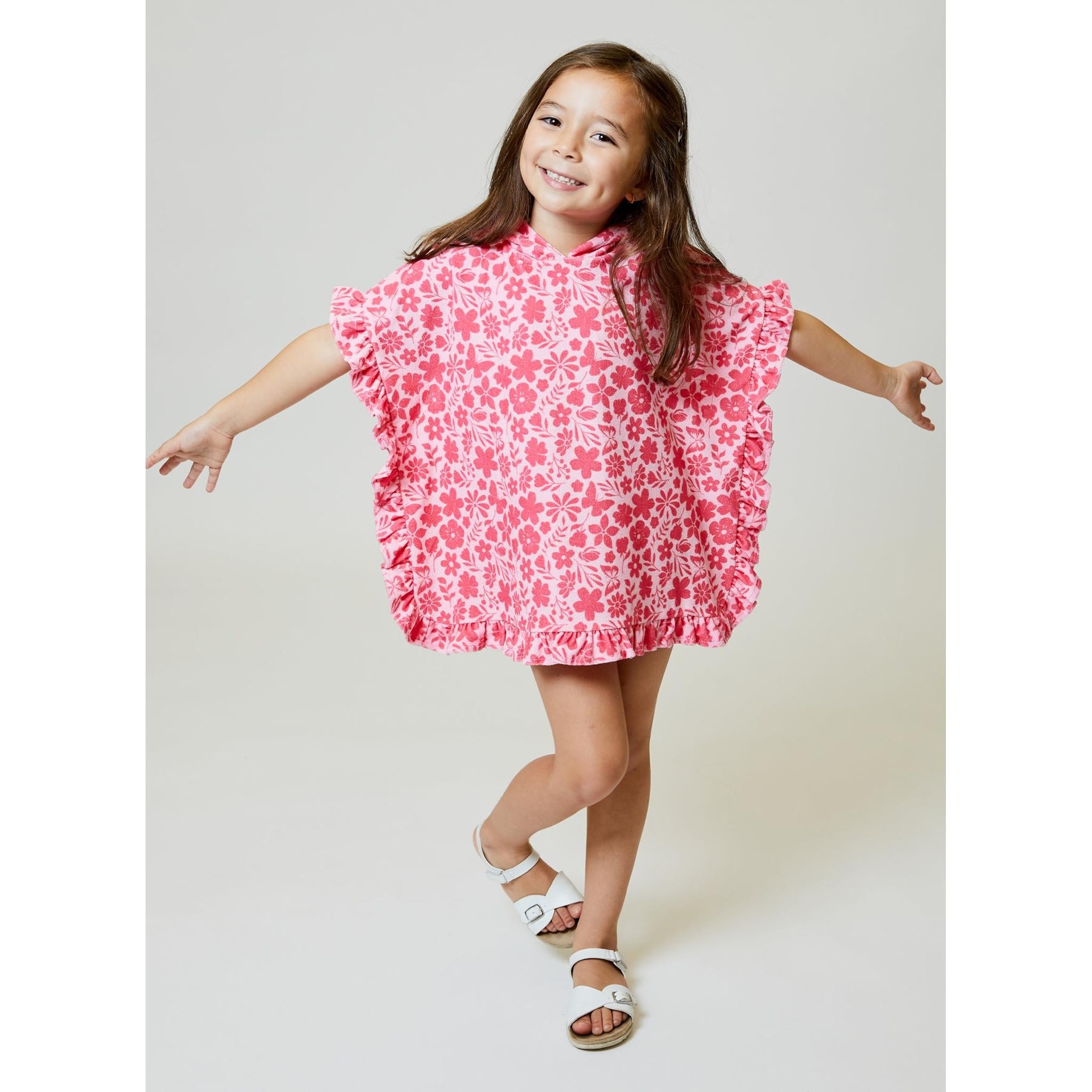 Terry Flower Poncho