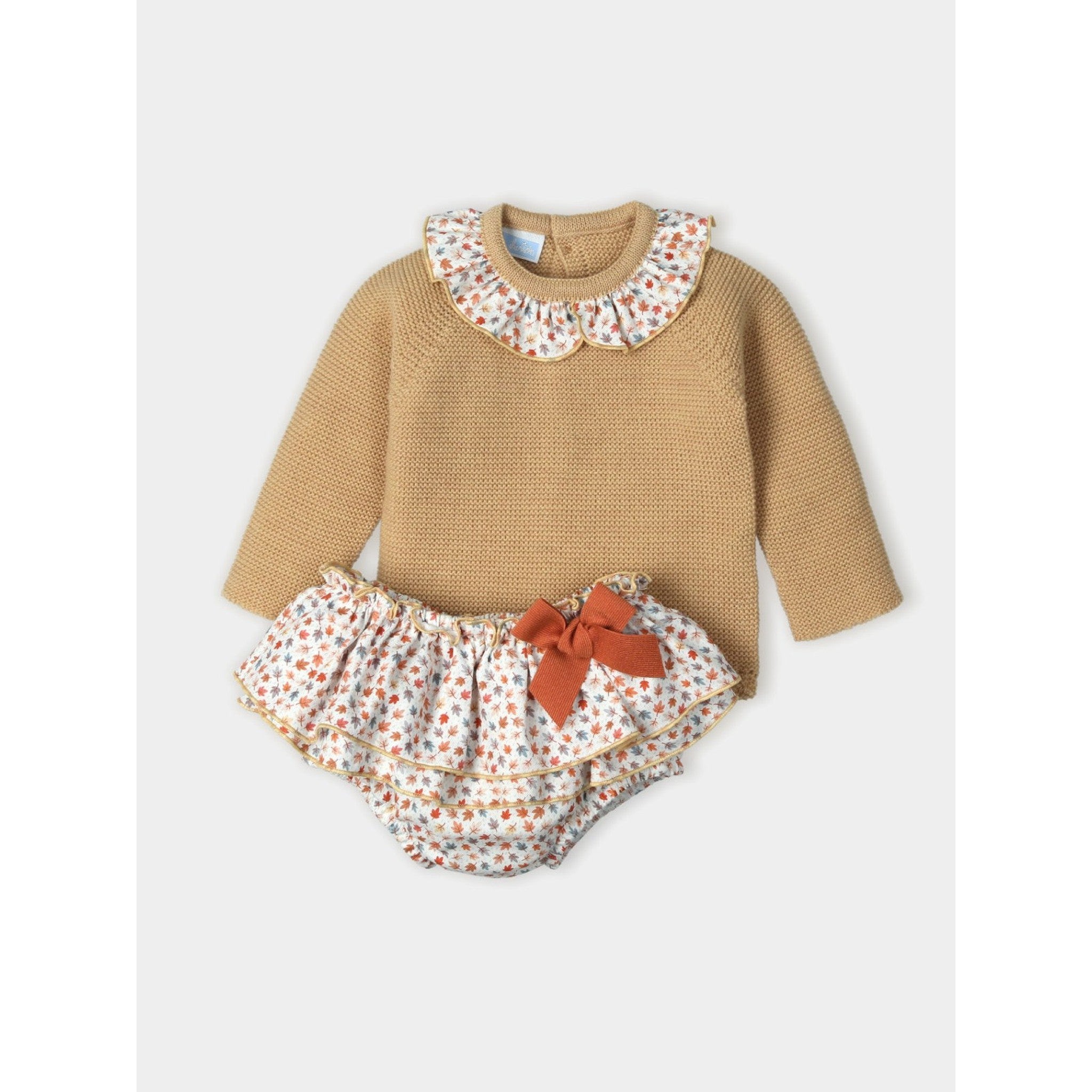 Autumn Leaf Knitted Bloomer Set