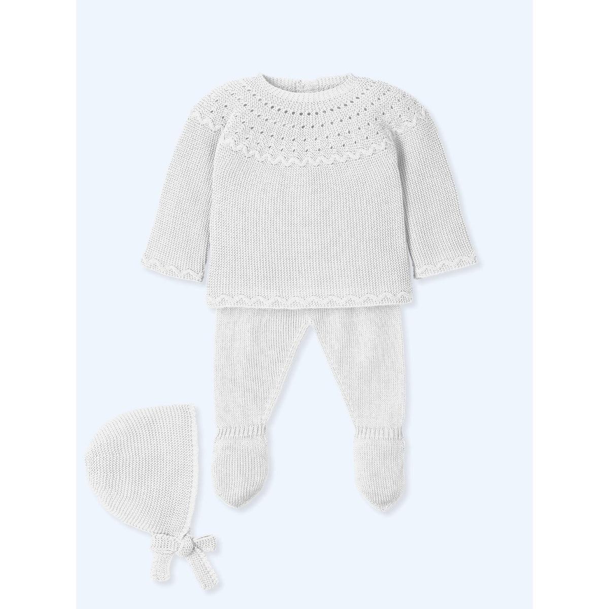 Canesu Menguado Three Piece Knitted Set