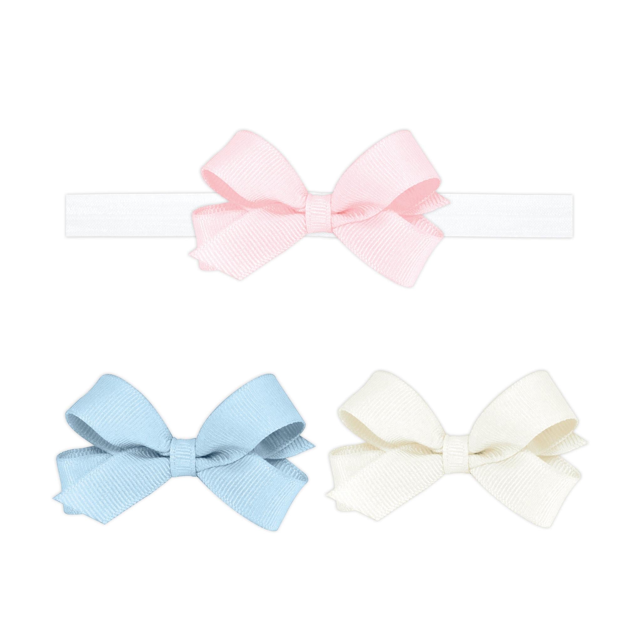Three Tiny Grosgrain Hair Bows and One Add-A-Bow Band