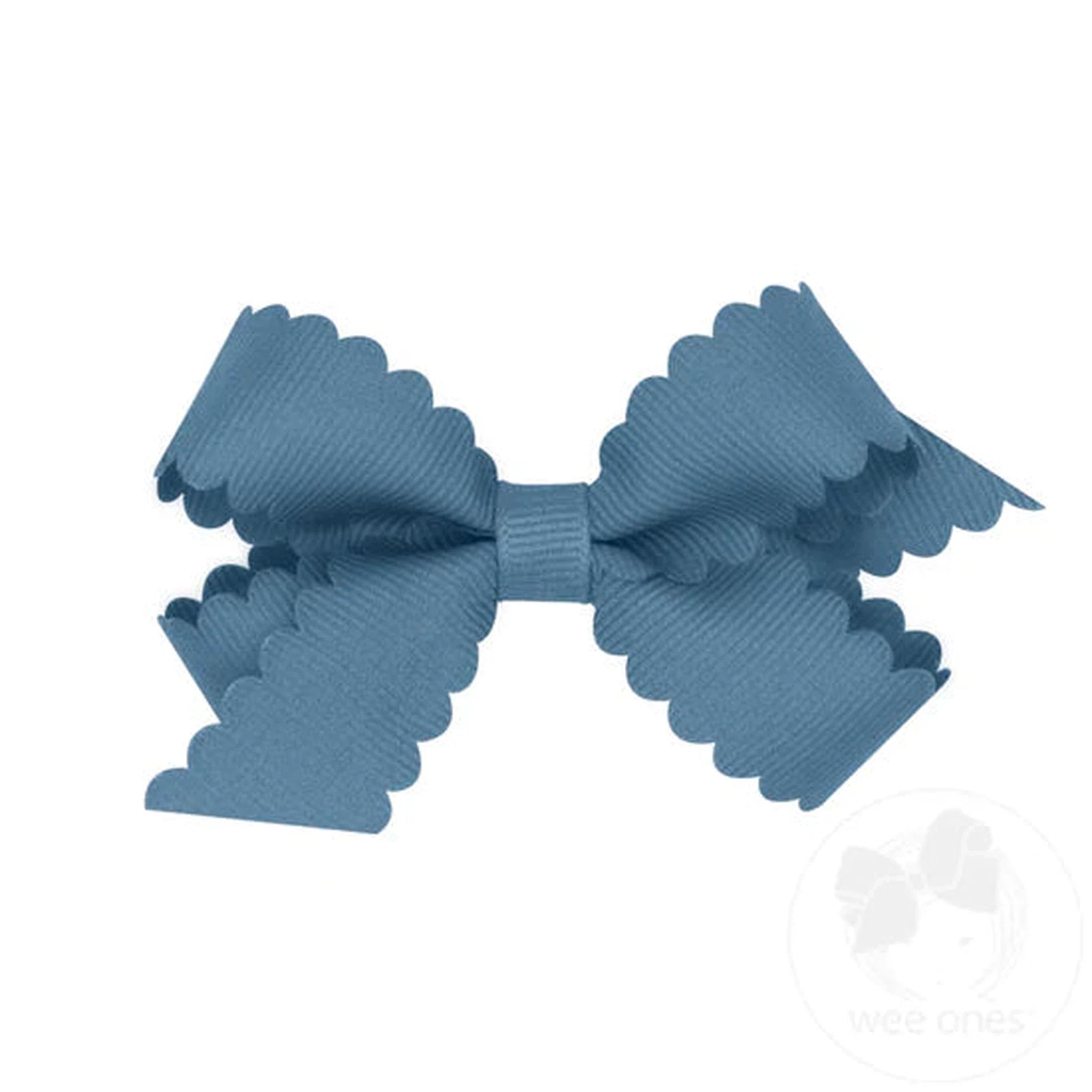 Mini Scalloped Edge Grosgrain Bow