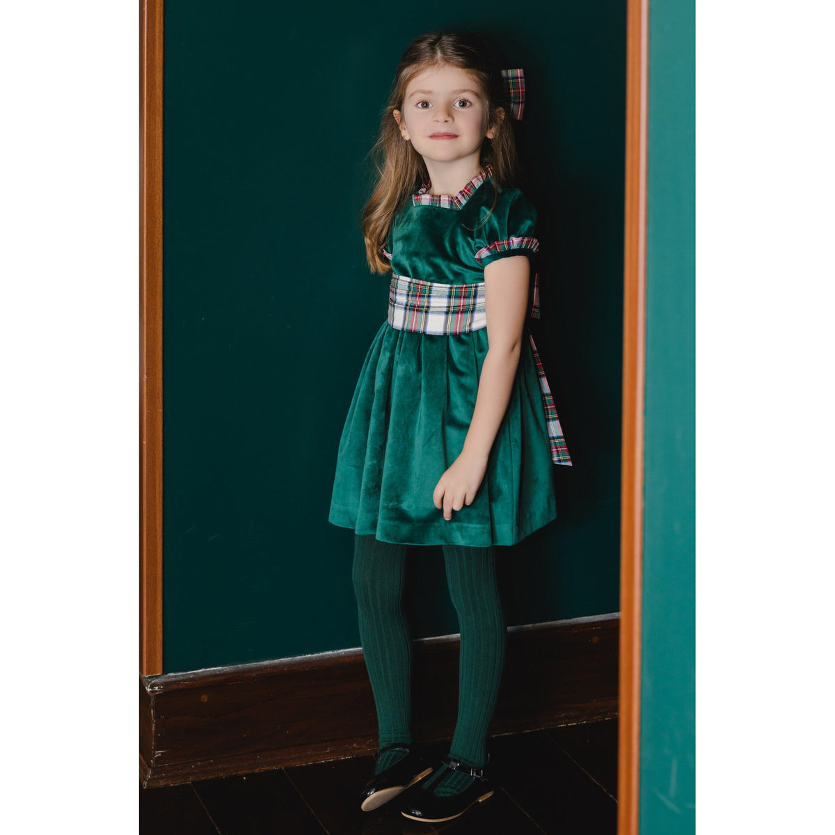 Emerald Green Velvet Dress