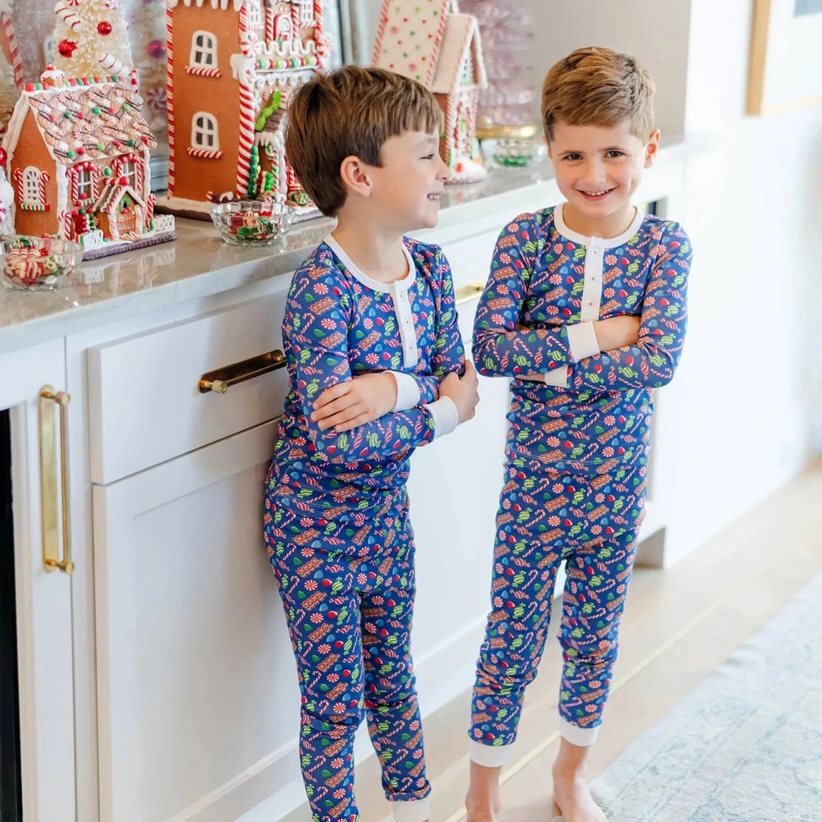 PRE ORDER Jack Boys' Pajama Pant Set - Christmas Candy Blue