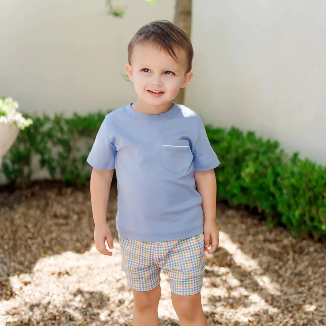 Walker Boys' Short Set - Harvest Gingham