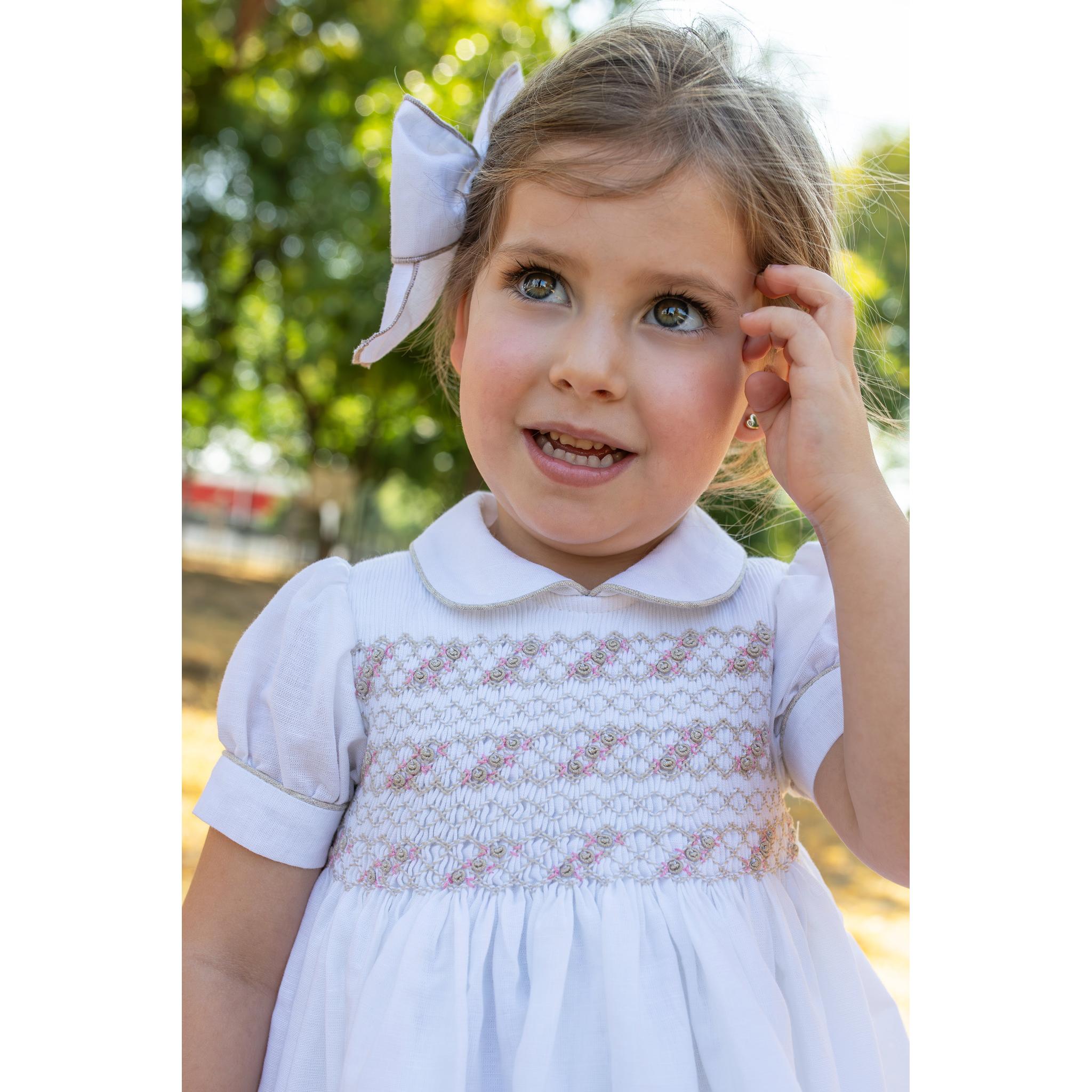 Beige Smock Dress