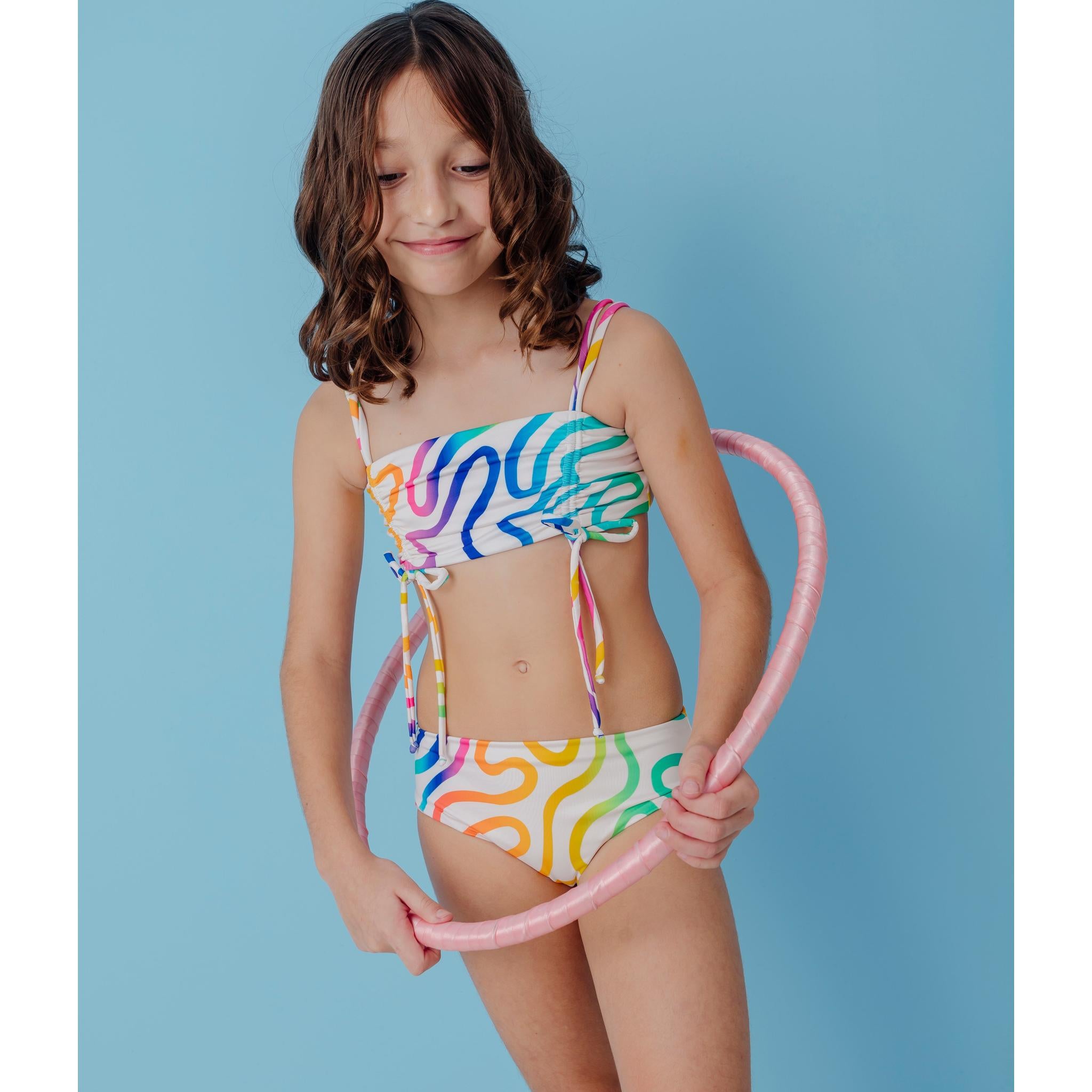KIDS Swimwear reversible bikini rainbow stars