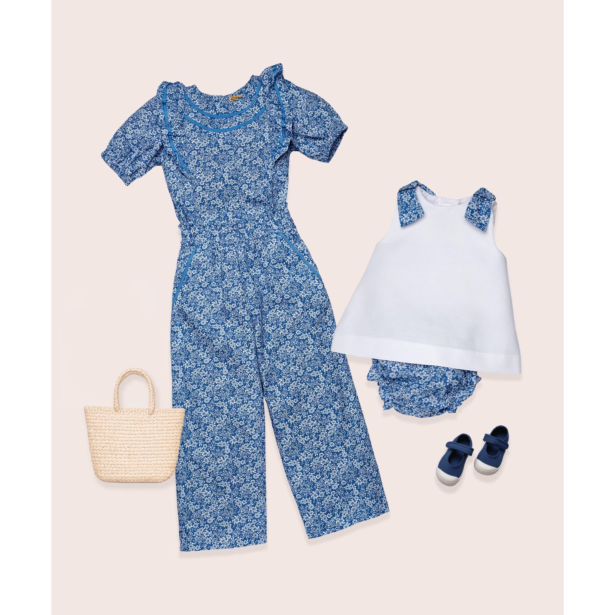 Flor Azul Pique Dress
