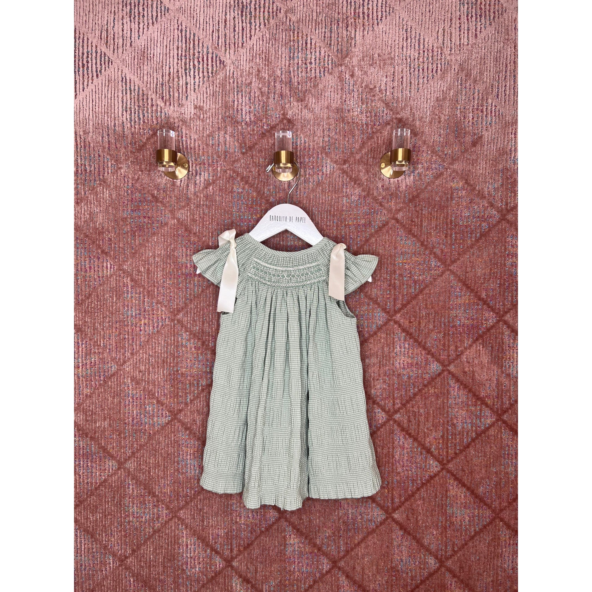 Sage Hand Smocked Dress