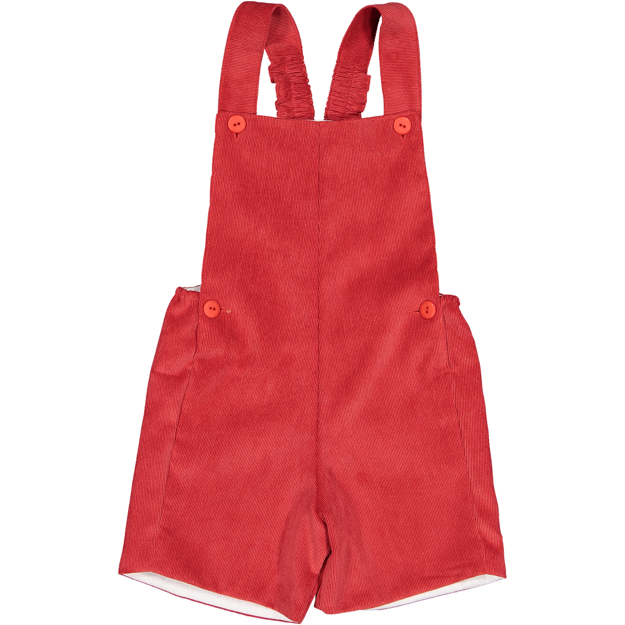 Red Corduroy Overall Set