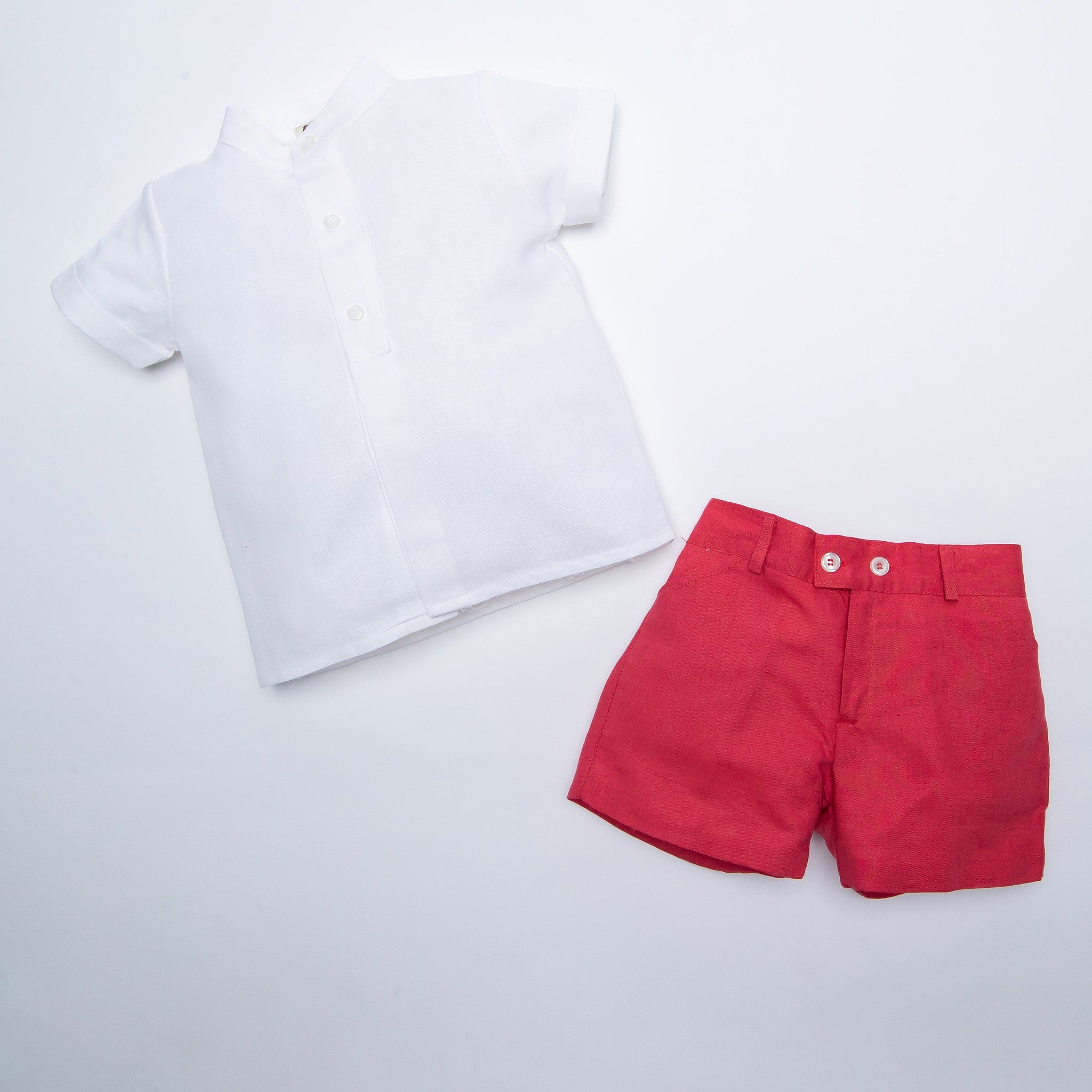 Papavero Linen Short Set