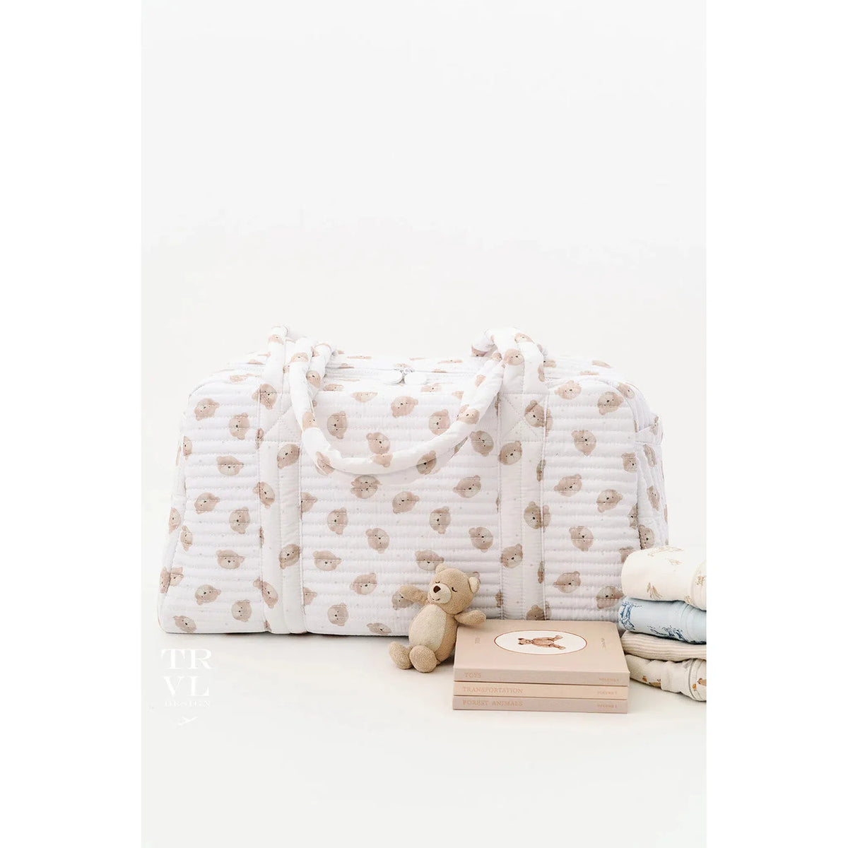 QUILTED GRANDE DUFFEL - TEDDY BEAR