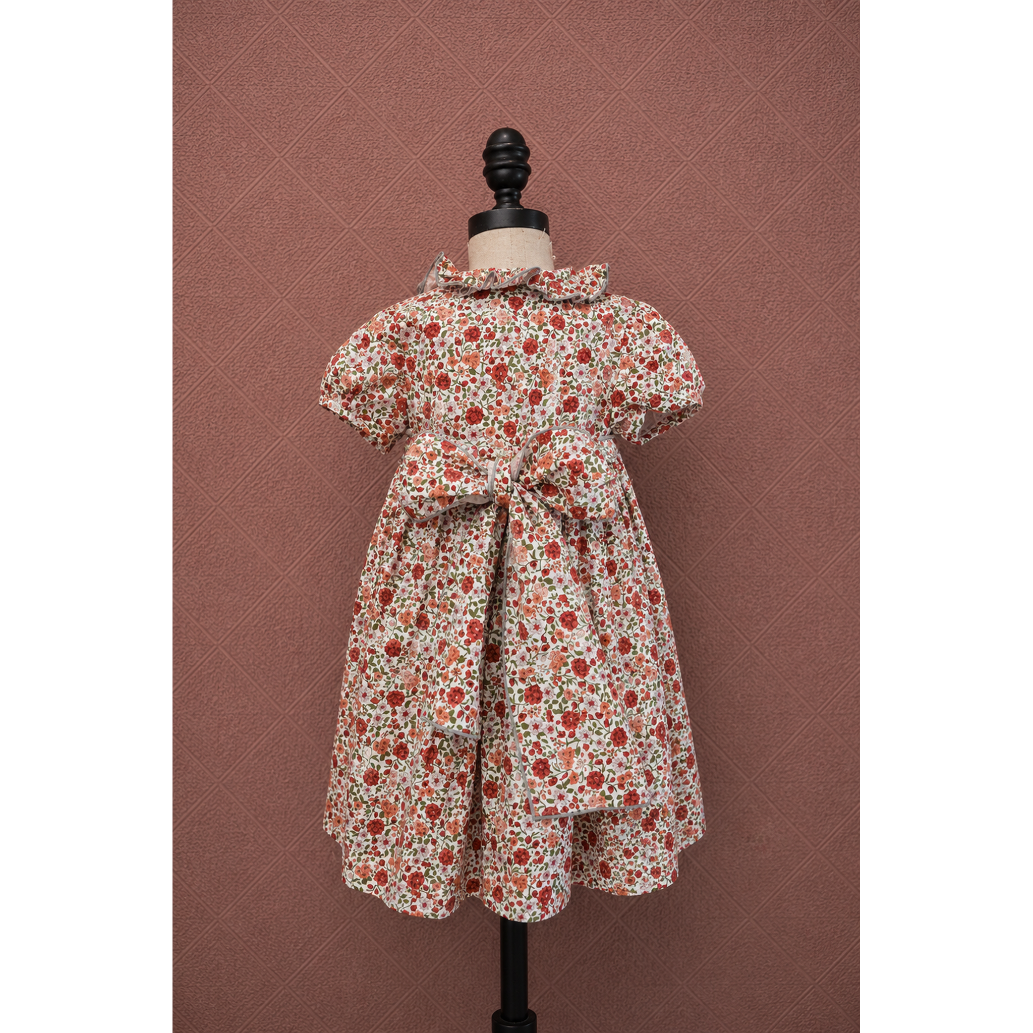 Holiday Buttons Smocked Dress