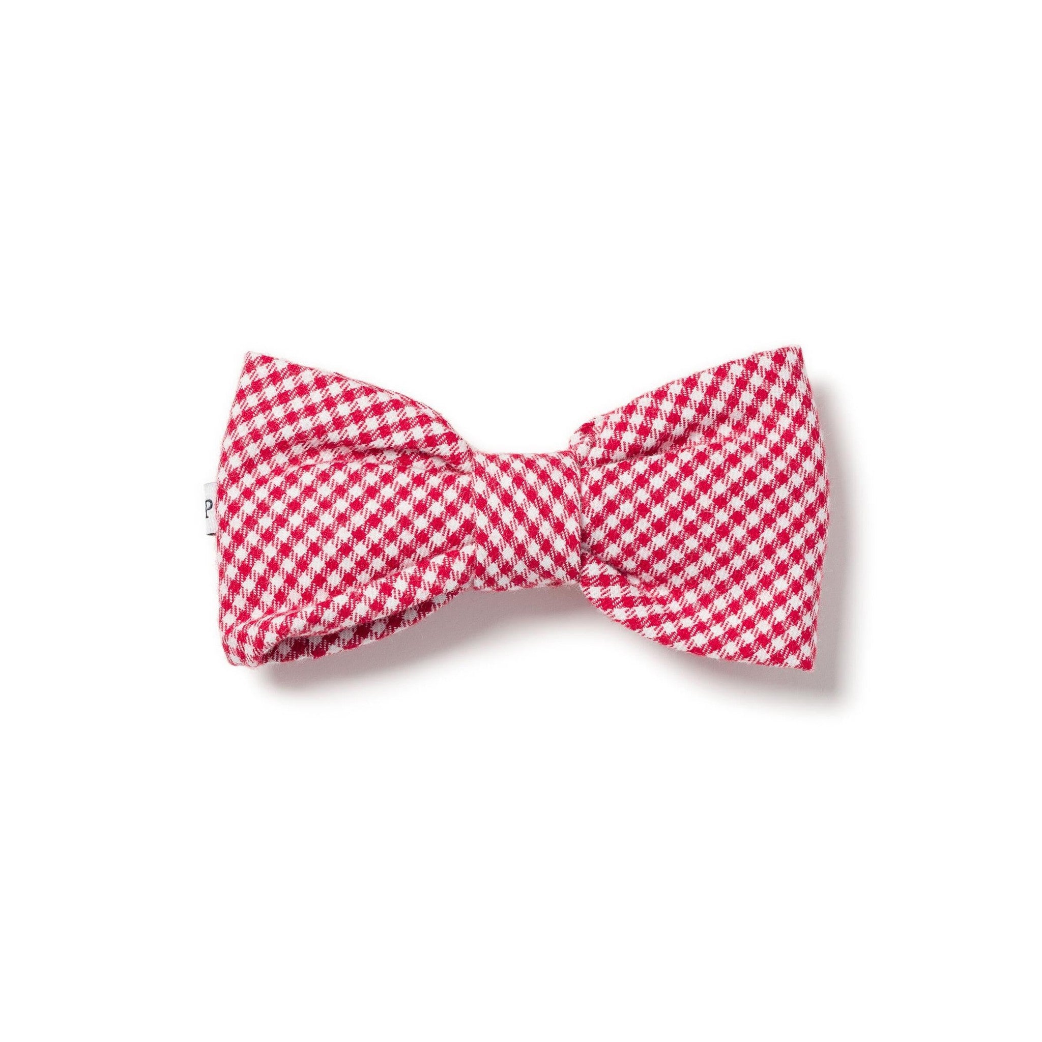 Red Mini Gingham Dog Bow Tie