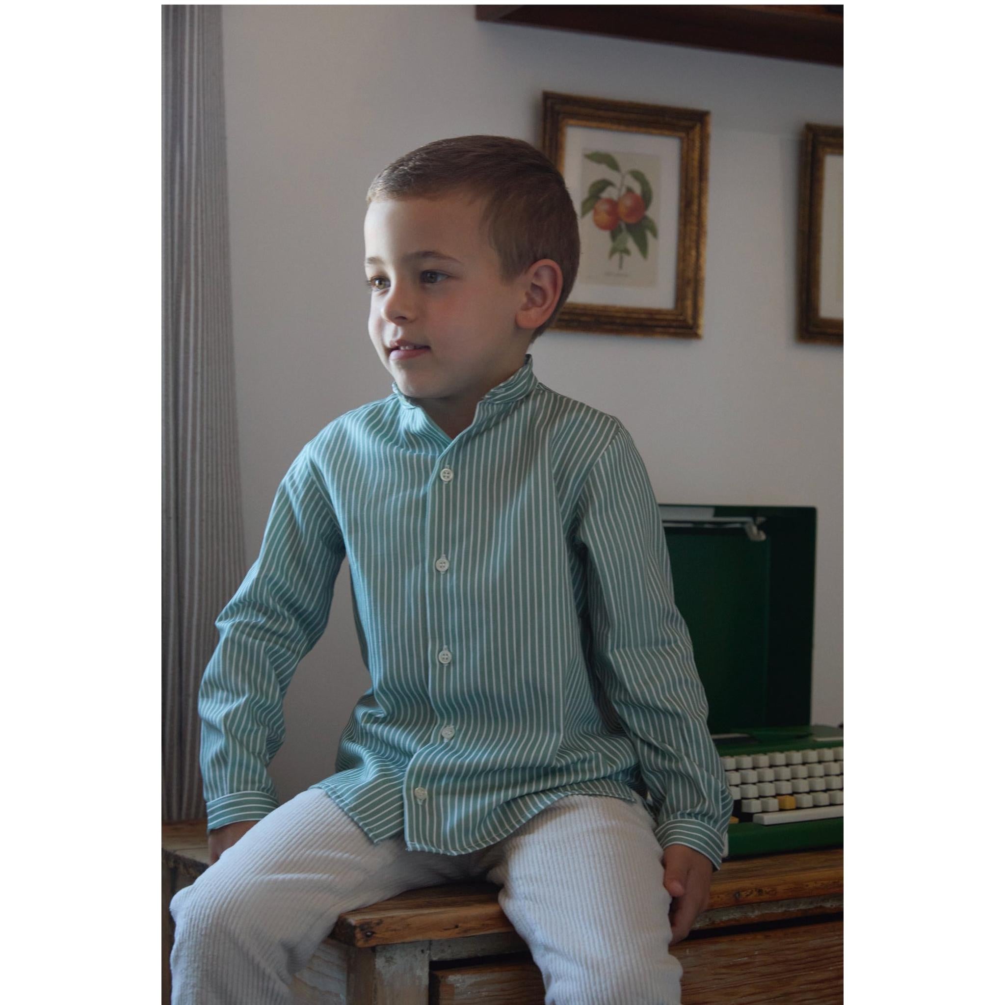 Camisa Pekin - Green Stripes