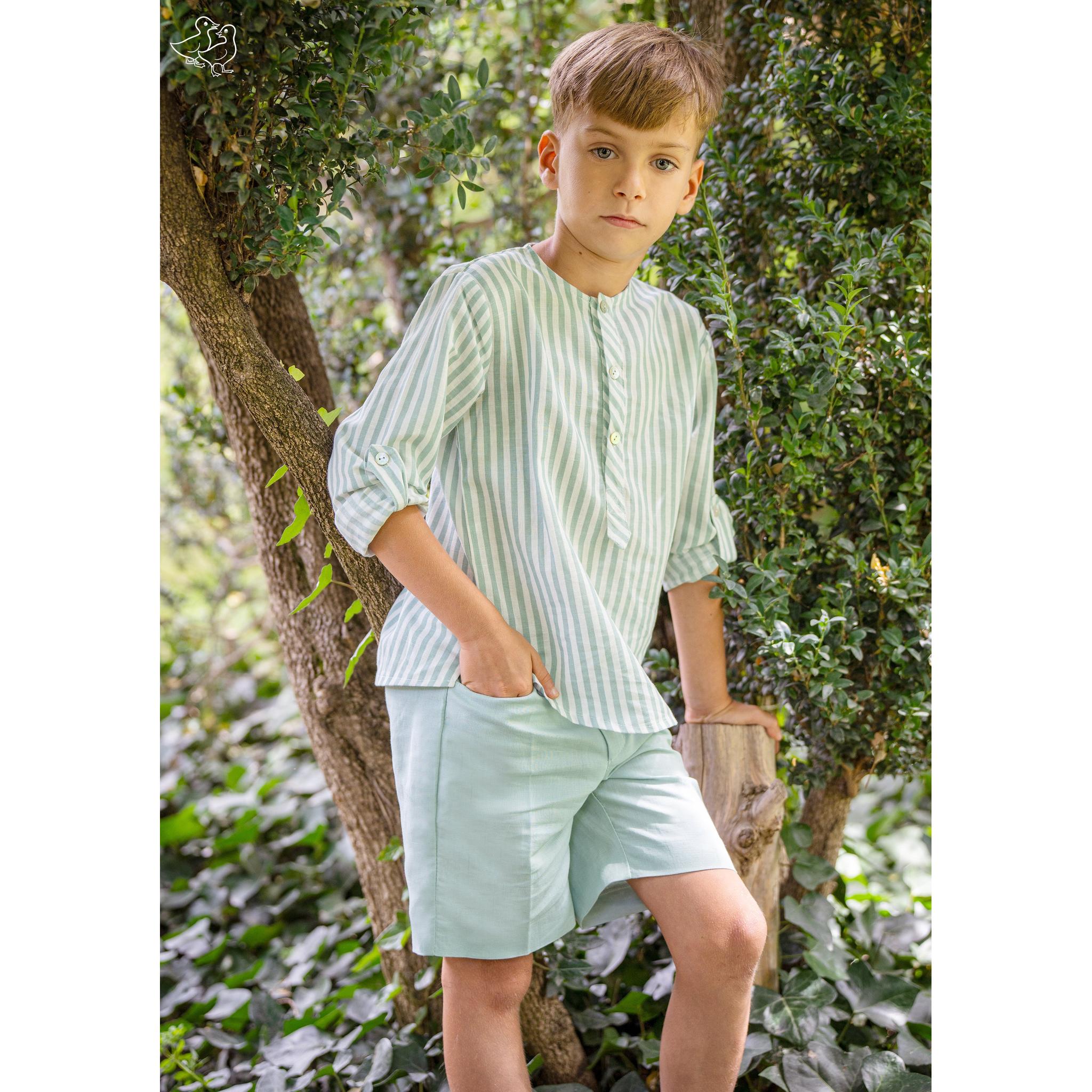 Turtle Linen Set - Short Sleeve