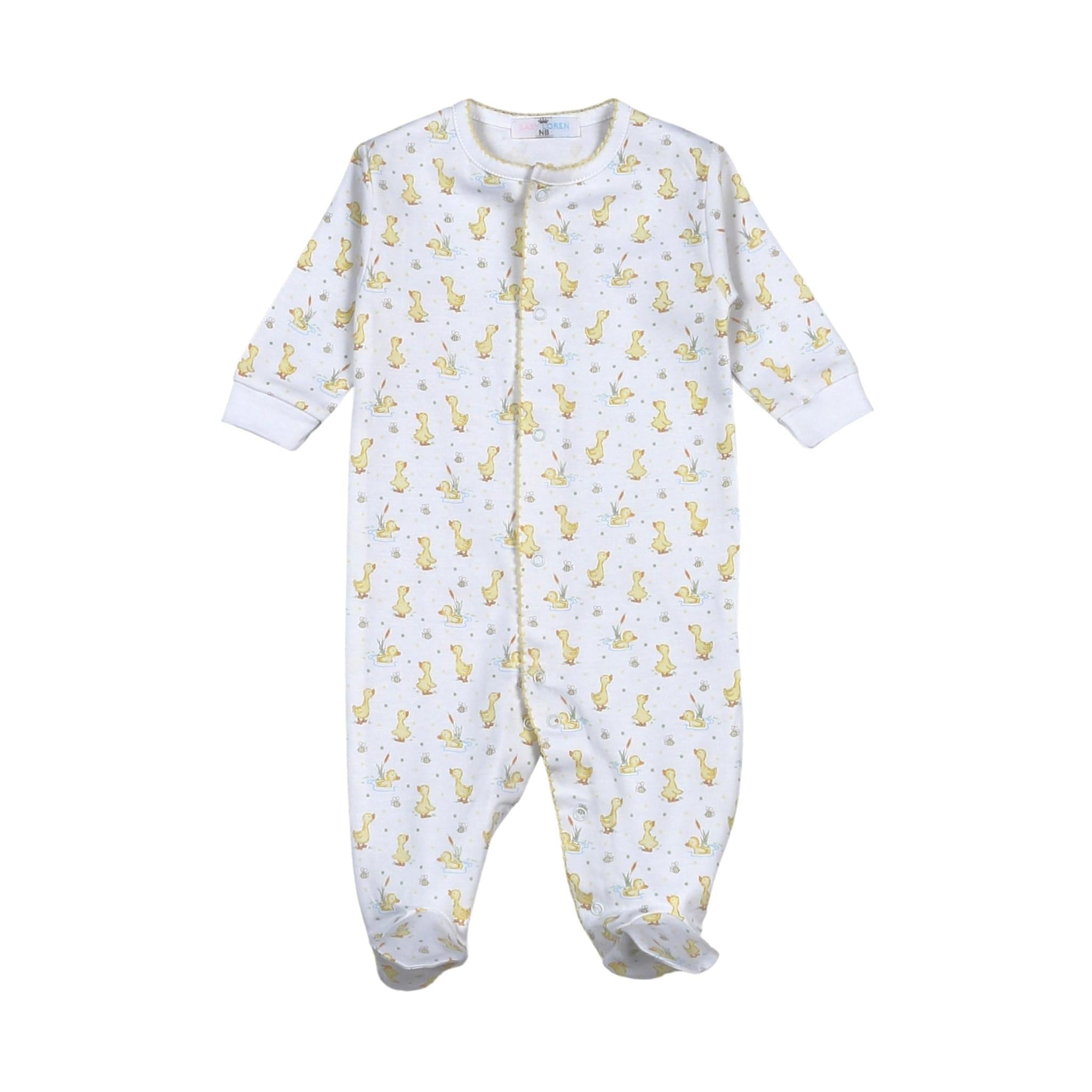 Baby Duck Pond Pima Snap Footie