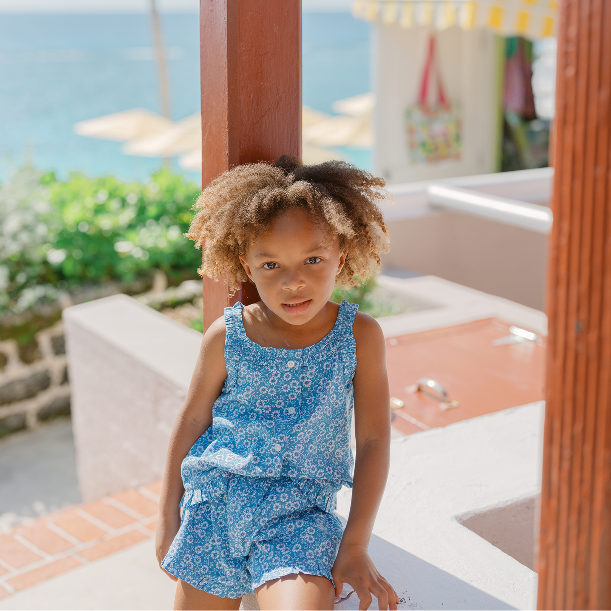 rosebay ruffle tank and short set