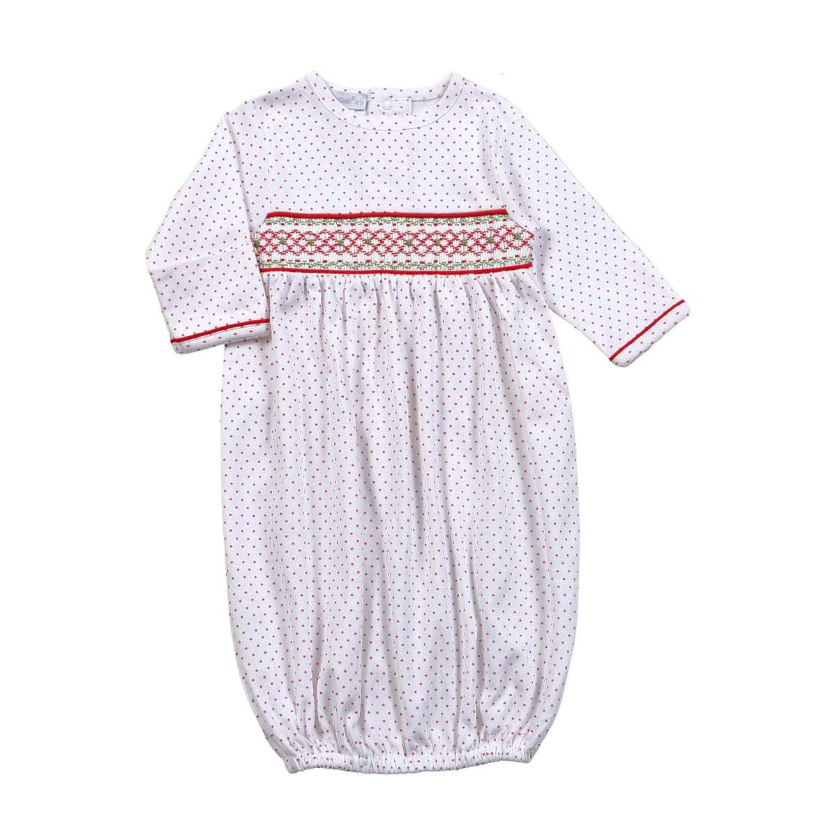 HAND SMOCKED CHRISTMAS PIMA GOWN
