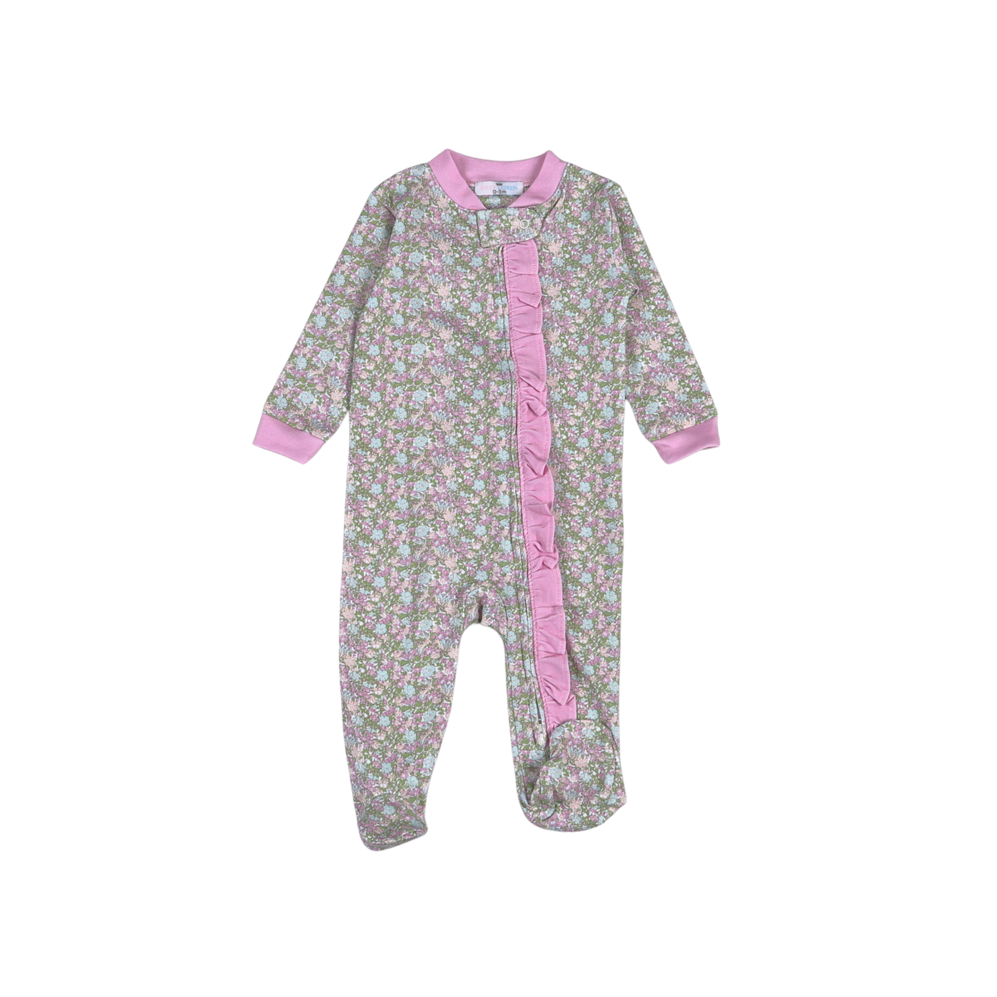 Eve Floral Zipper Footie