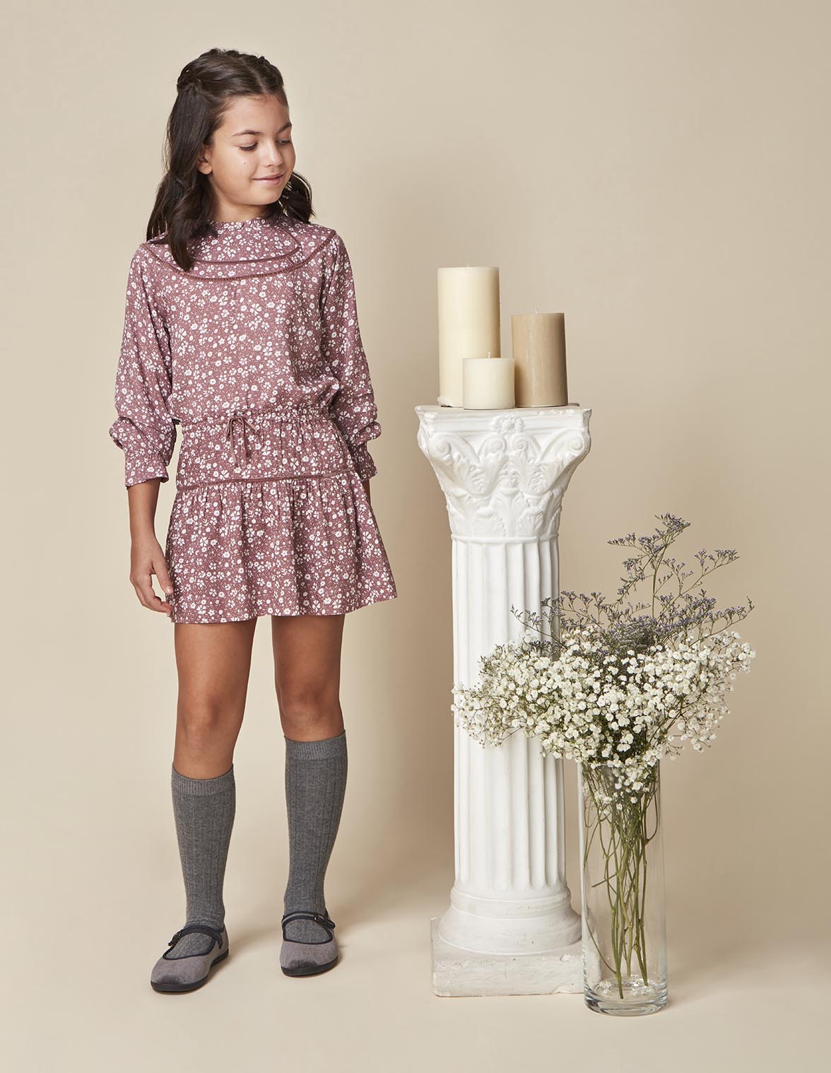 Set Falda Estampado Rosa Claro