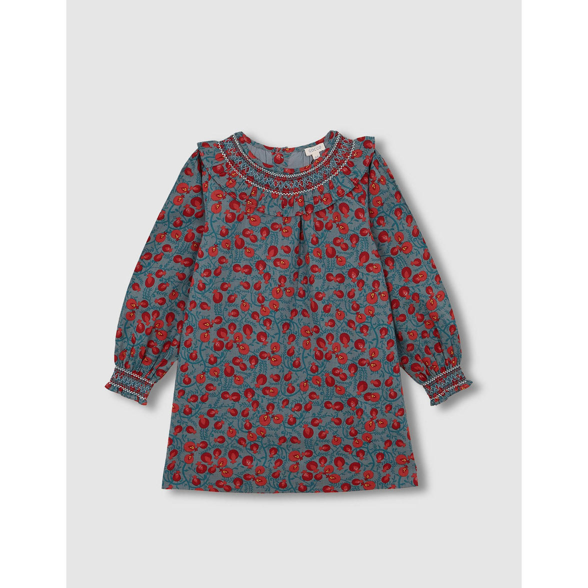 Vestido cuello nido de abeja