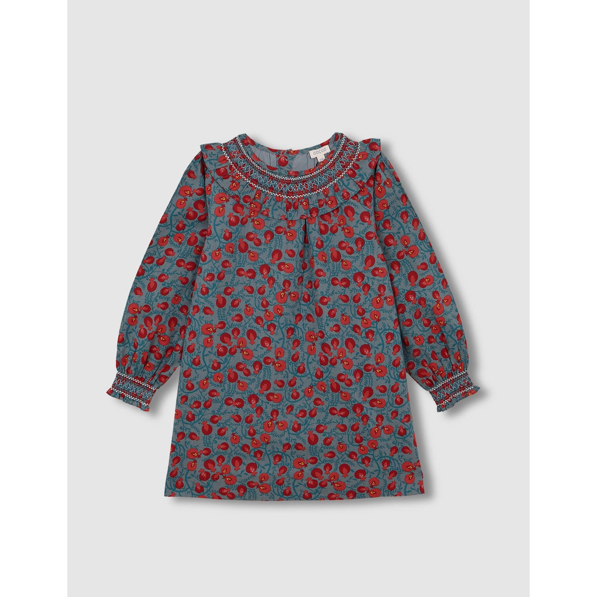 Vestido cuello nido de abeja