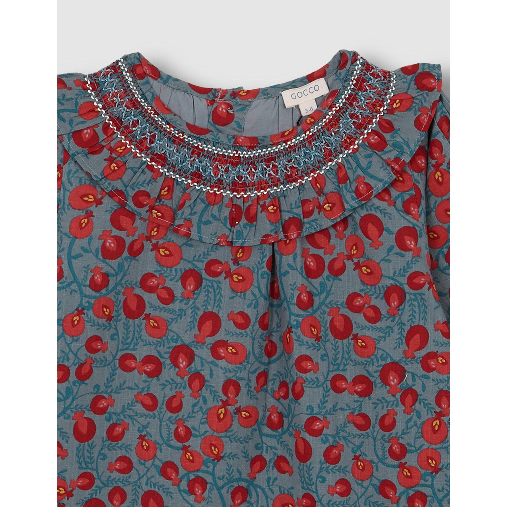 Vestido cuello nido de abeja